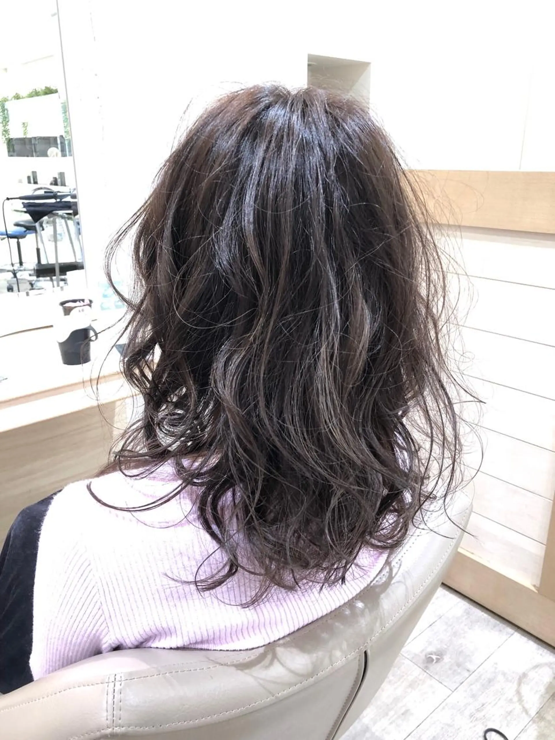 ロング カラー アッシュ アッシュグレー アッシュグレージュ グレージュ 店長     押野 勇也のヘアスタイル