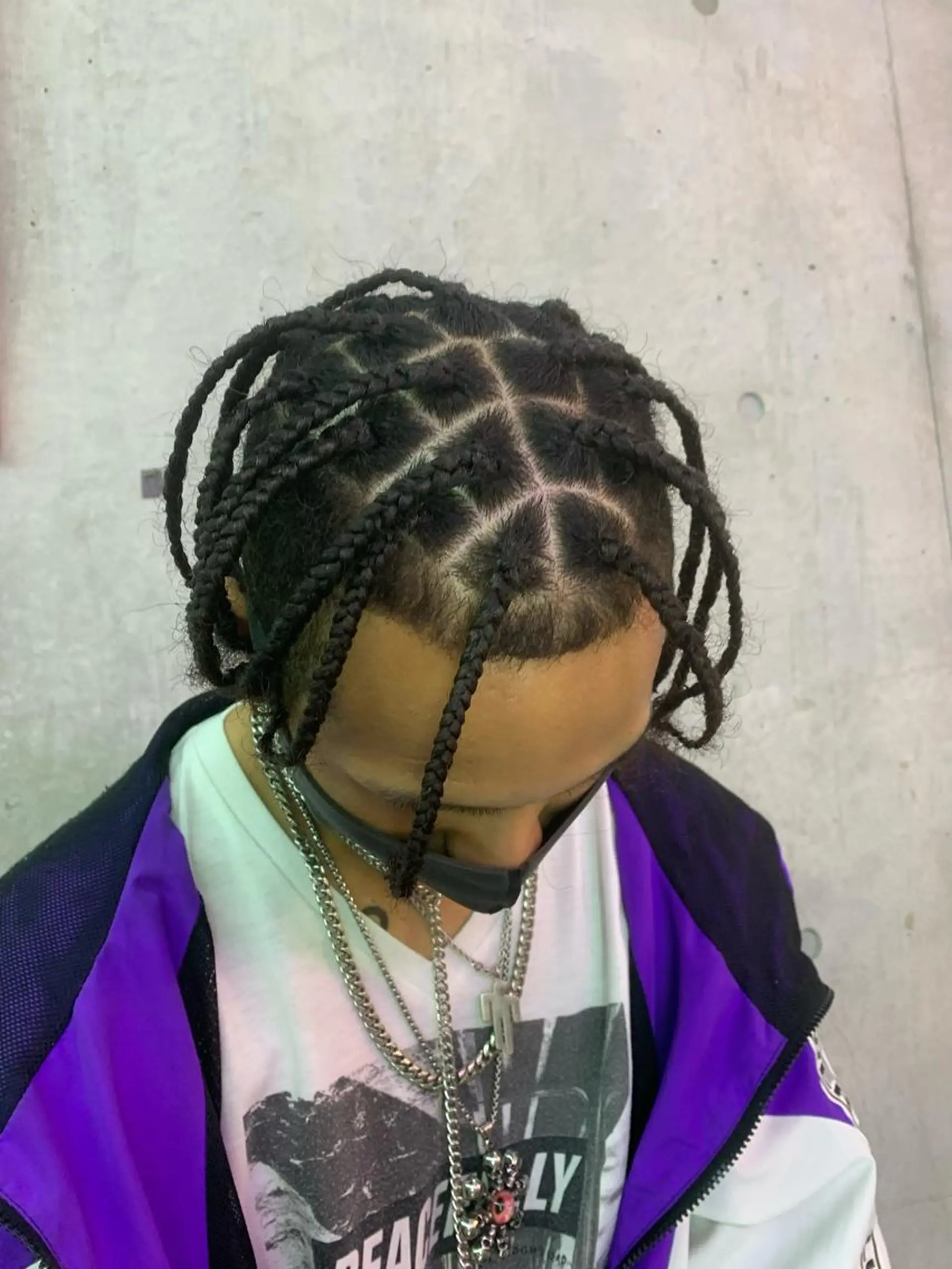 ヘアアレンジ メンズ HARURU🪮✨ ブレイズ海外ヘアのヘアスタイル