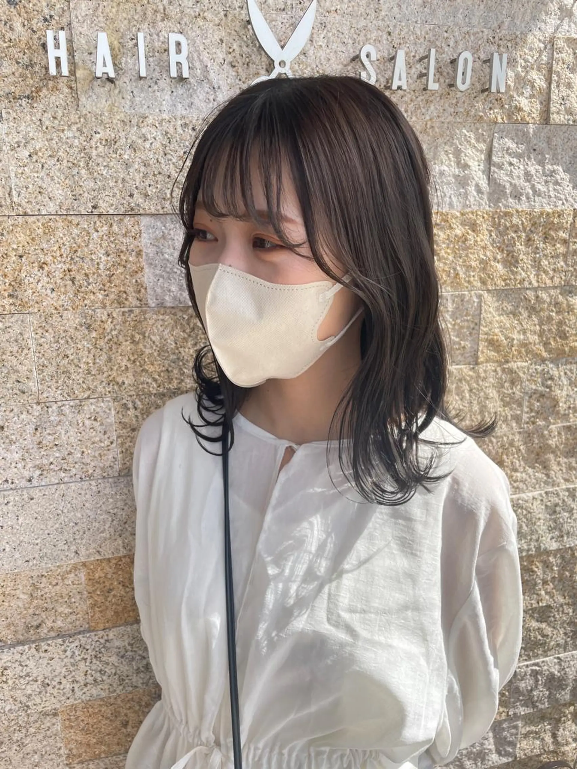 カラー 透明感カラー オリーブグレー 河野いずみ レイヤー/ボブ 🤍のヘアスタイル