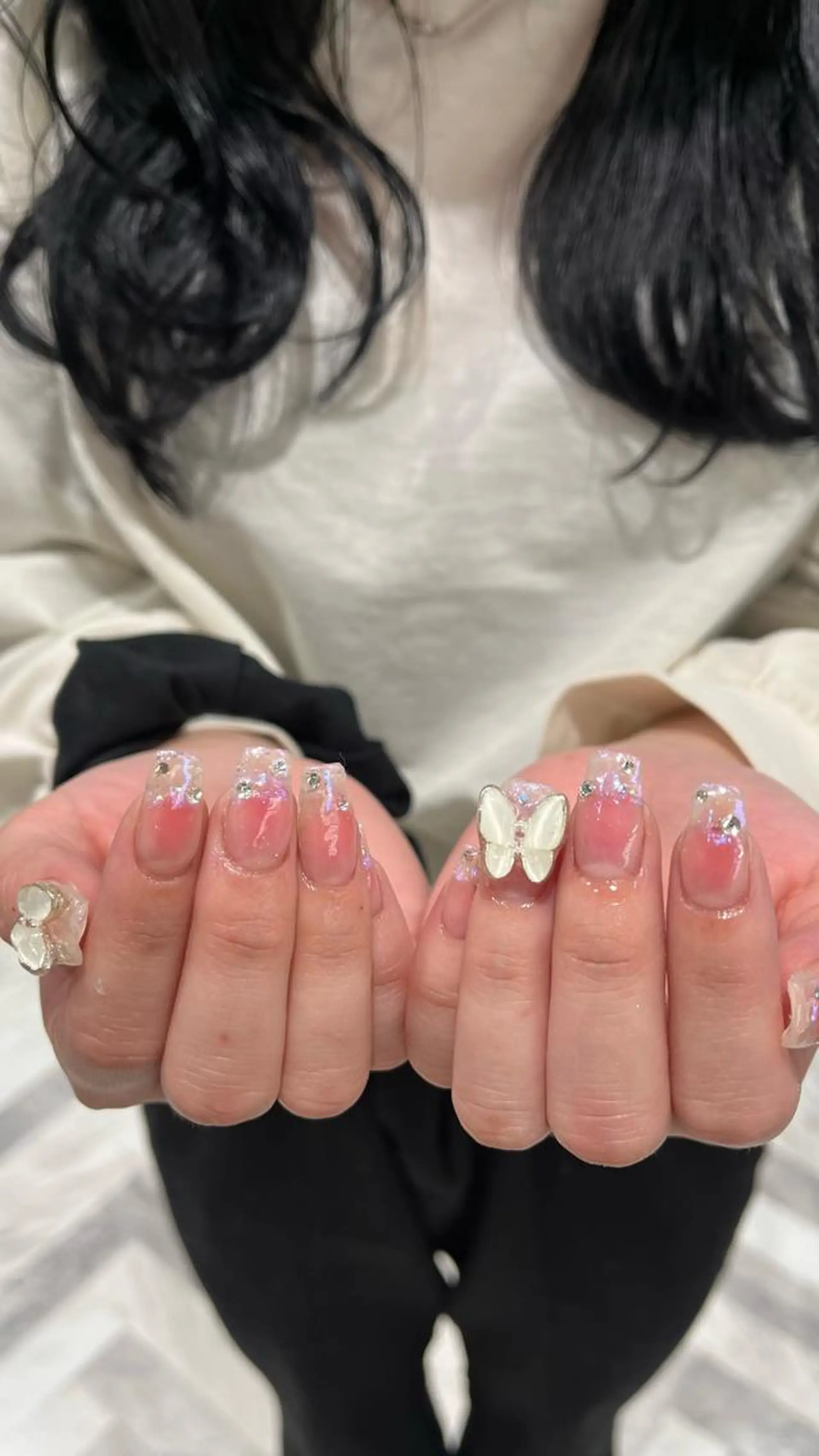 カラー ネイル マツエク・マツパ 付け放題 韓国風マツエク ワンホンマツエク フレンチガーリー オーロラネイル mai🤍縮毛酸性ス トレート/アイリストのヘアスタイル