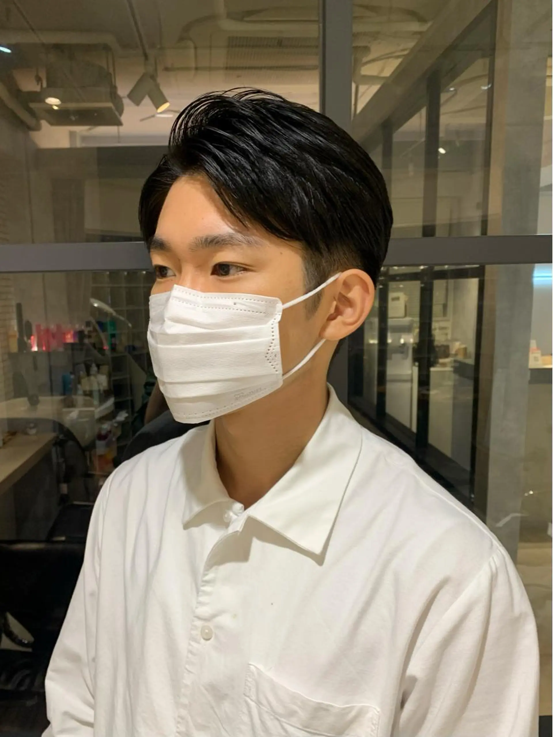 メンズ アップバング マッシュ カット クレハ :)のヘアスタイル