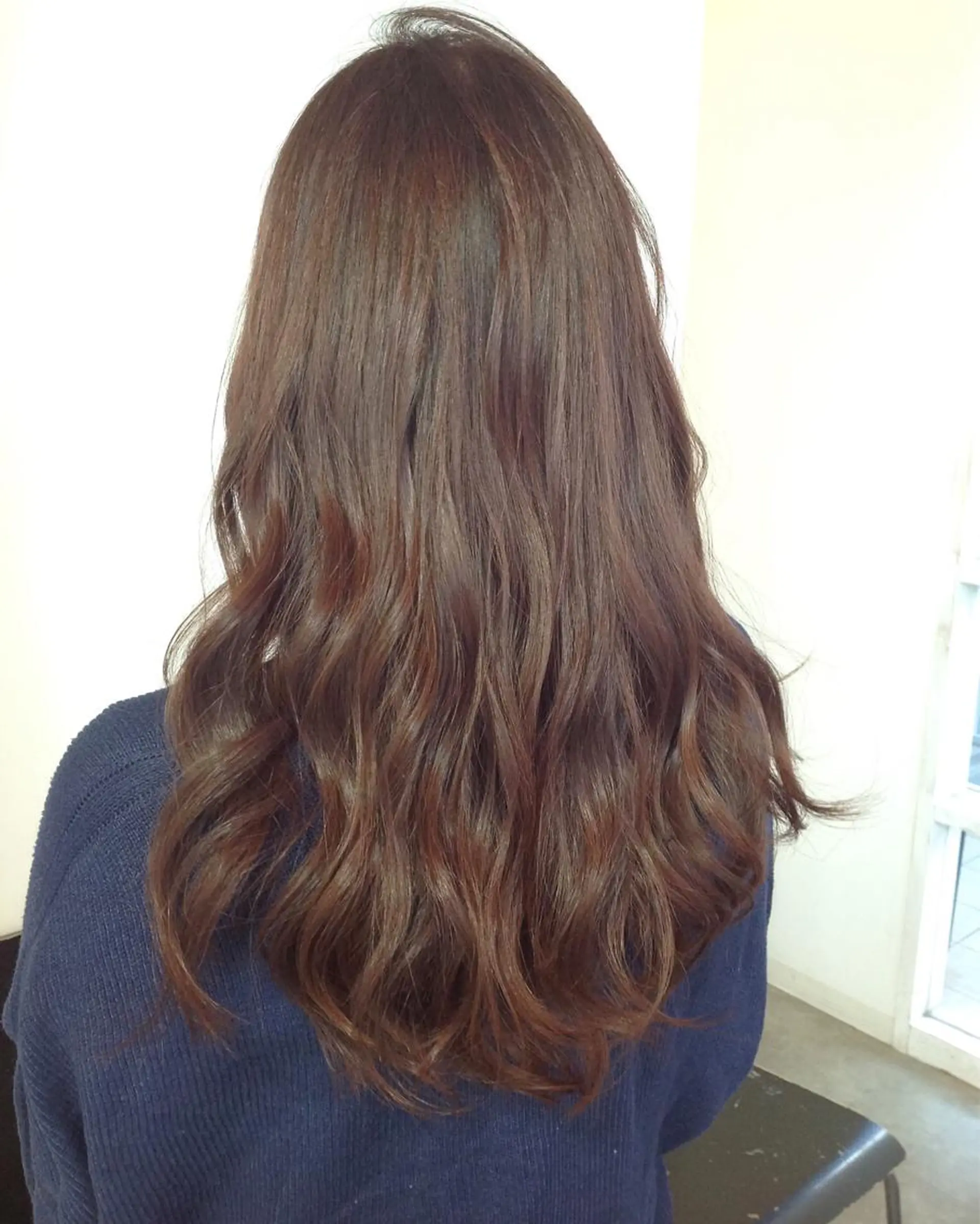 ロング カラー ベージュカラー ピンクカラー ピンクベージュ 榎園 由美のヘアスタイル