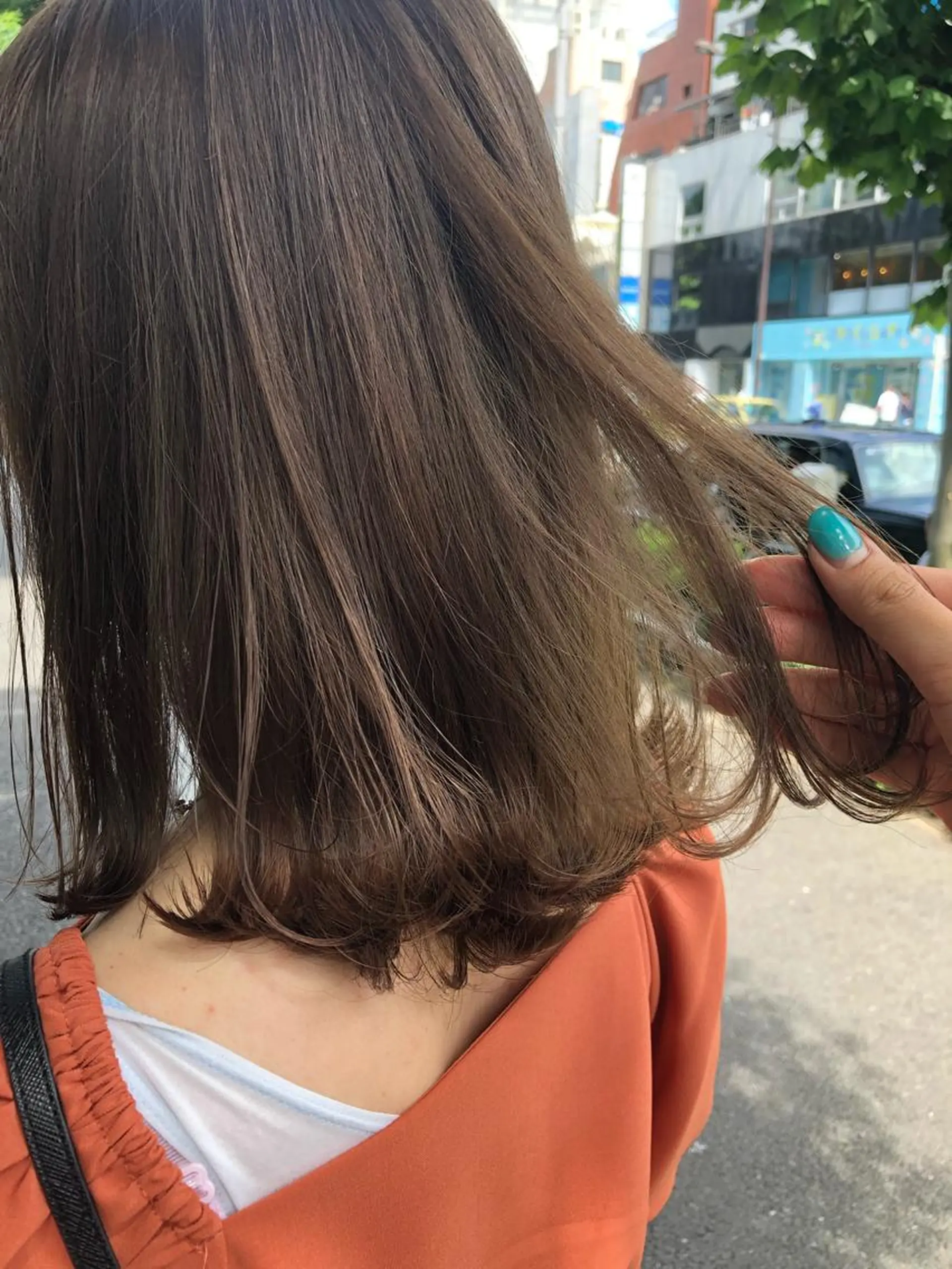 セミロング カラー ヘアアレンジ メンズ キッズ ネイル マツエク・マツパ 透明感カラー🤎 ゆりのヘアスタイル