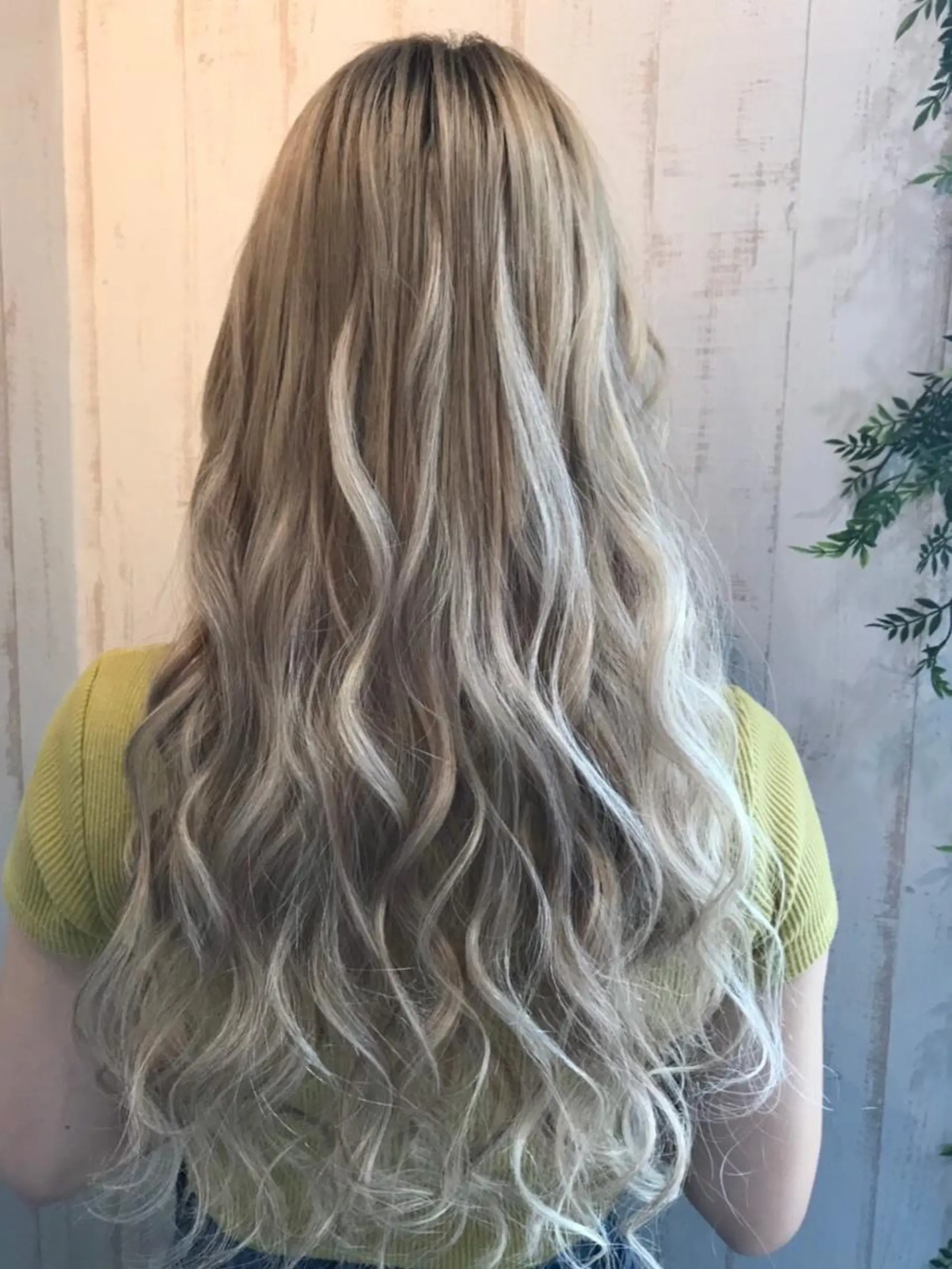 セミロング カラー ヘアアレンジ チビ編み込みエクステ シールEXどぅ〜すのヘアスタイル