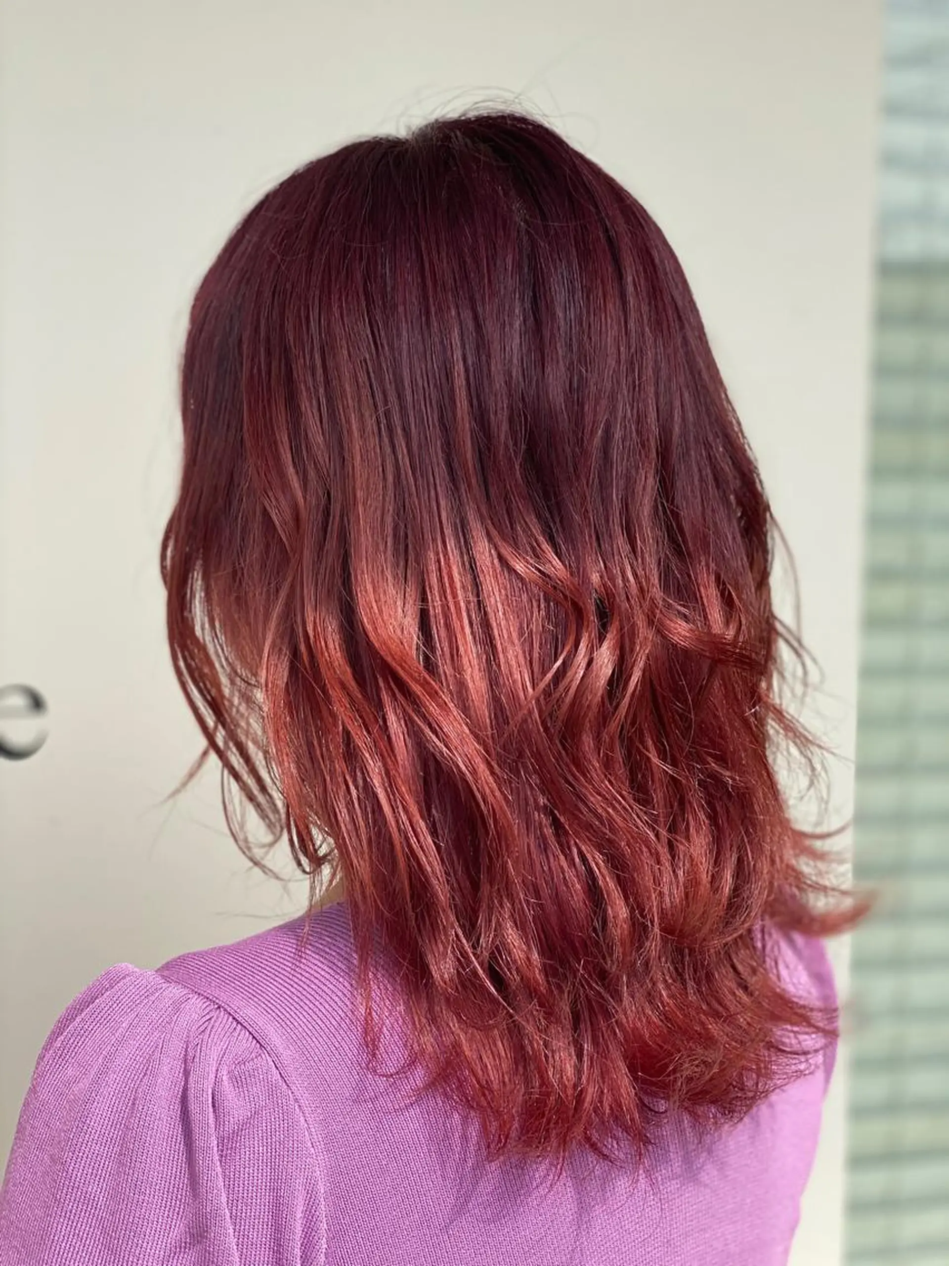 セミロング カラー 関口 友行のヘアスタイル