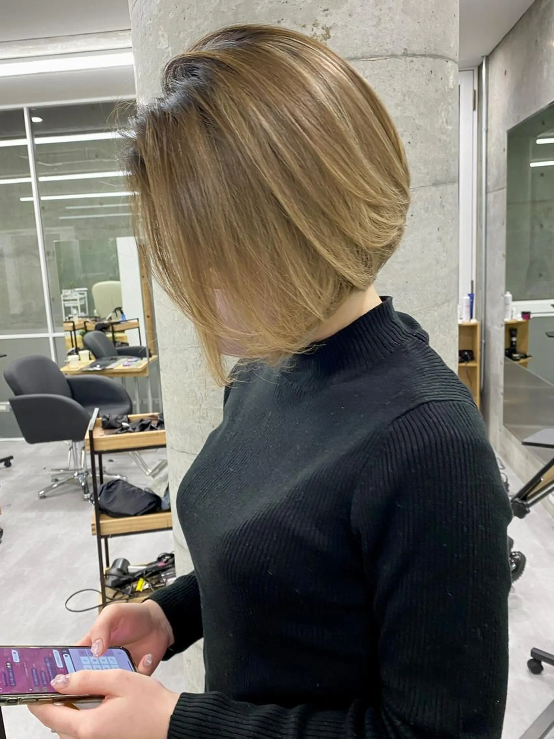 ショート カラー バレイヤージュ ブリーチ ケアブリーチ ダブルカラー ハイライトカラー welring hair salonのヘアスタイル