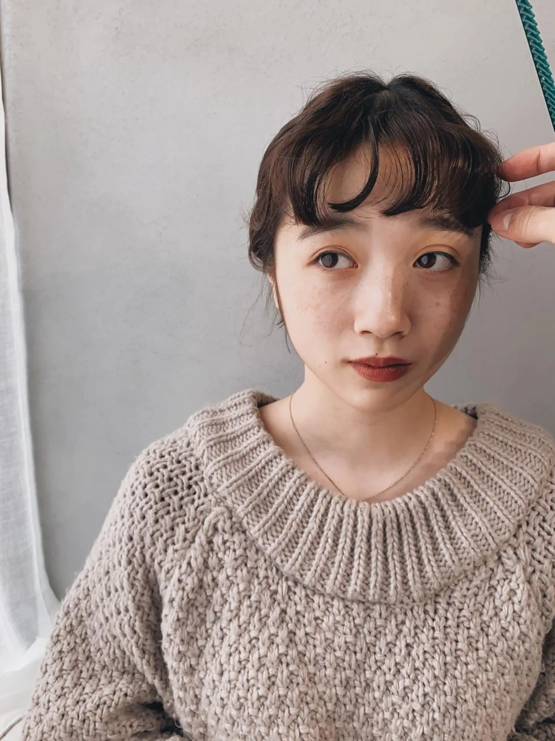 ショート カラー パーマ ヘアアレンジ ボブパーマコテ巻き風 パーマNo1深江秀平のヘアスタイル
