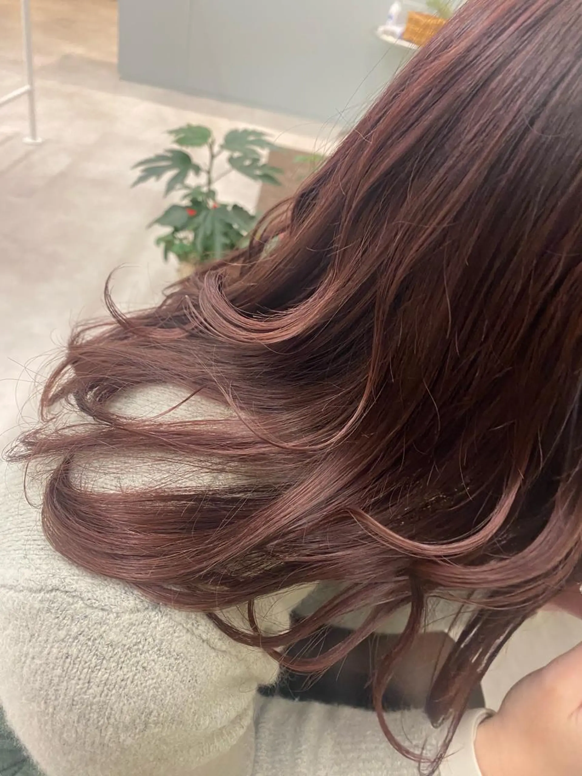 セミロング カラー ブラウンカラー ダブルカラー ピンクカラー ピンクブラウン 🫧髪質改善/斎藤 奈々/岡山美容師🫧のヘアスタイル