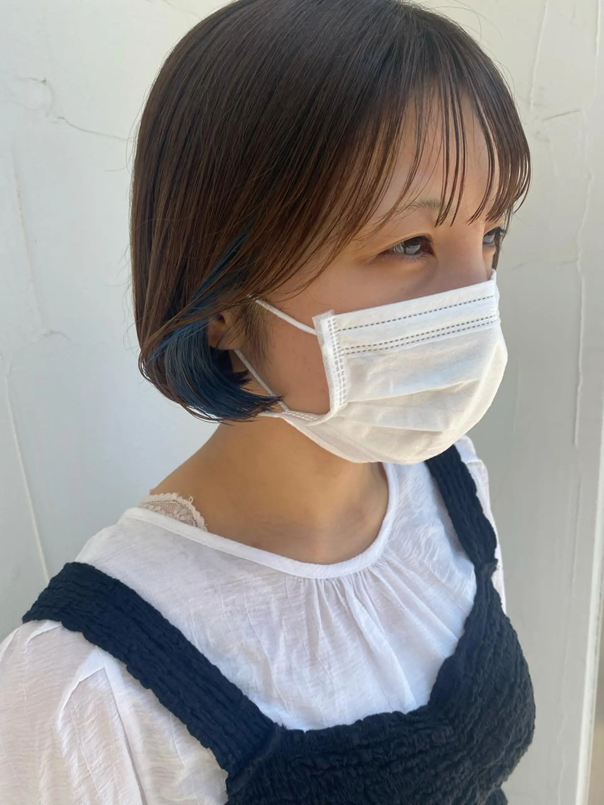 ショート カラー ヘアアレンジ ブルーカラー buy your own flowers:kava所属・yoda karenのヘアスタイル