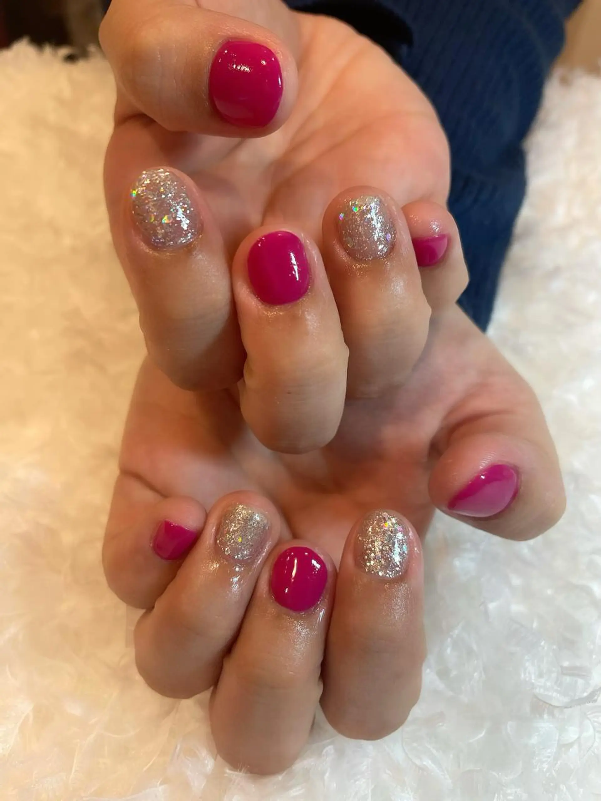 ネイル ワンカラーネイル ピンク ささき れいなのネイルデザイン