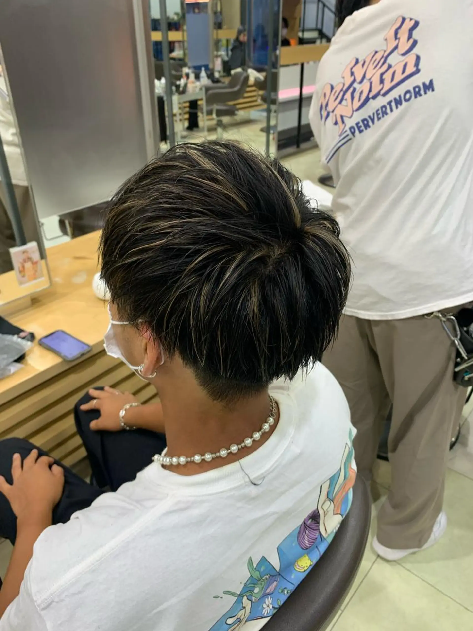 ミディアム カラー メンズ カット ヘアカラー メンズ特化 【かな】のヘアスタイル