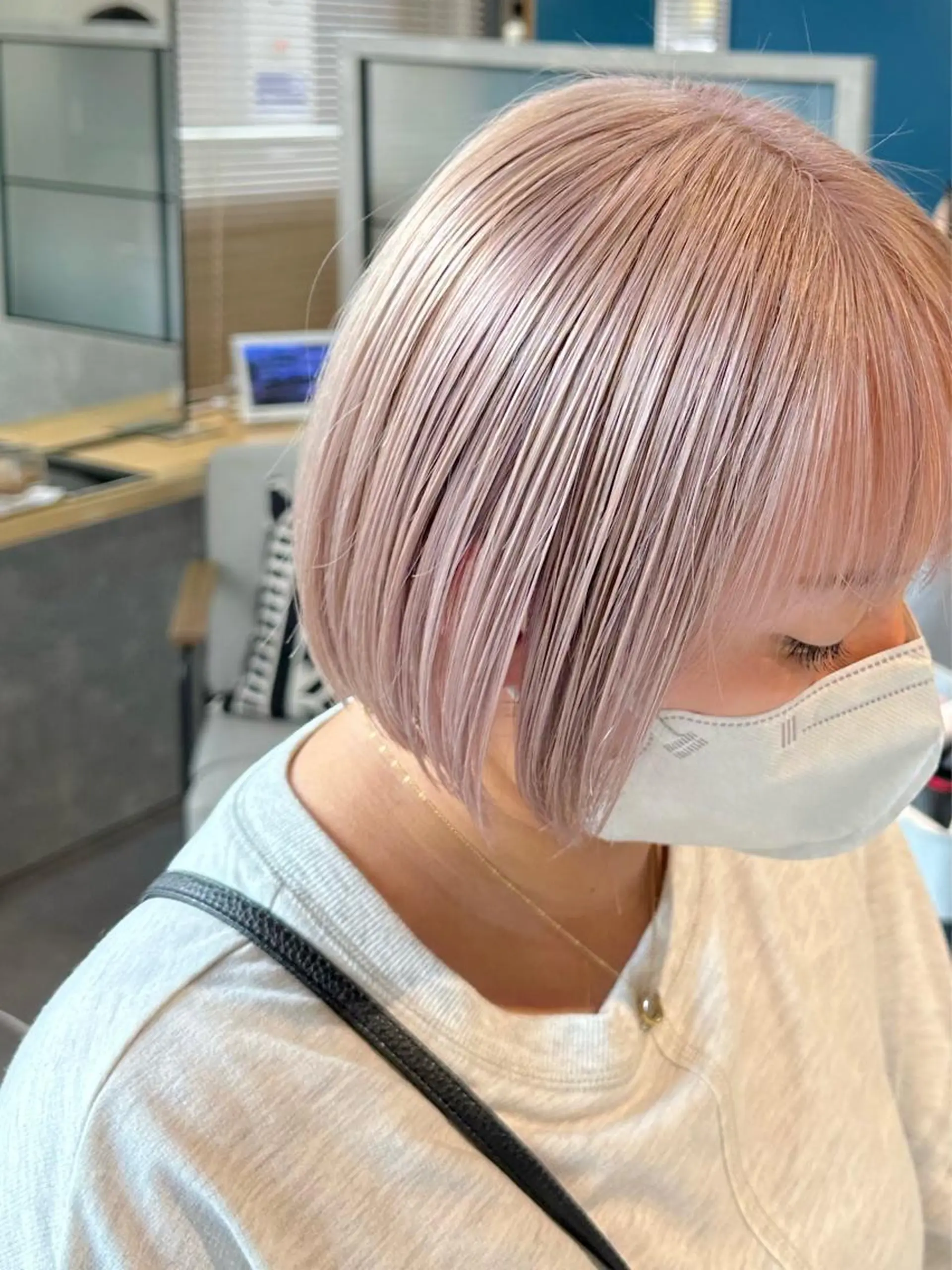 ショート カラー ボブ カット ヘアカラー ハイトーン/ボブ/ レイヤー💫カイセイのヘアスタイル