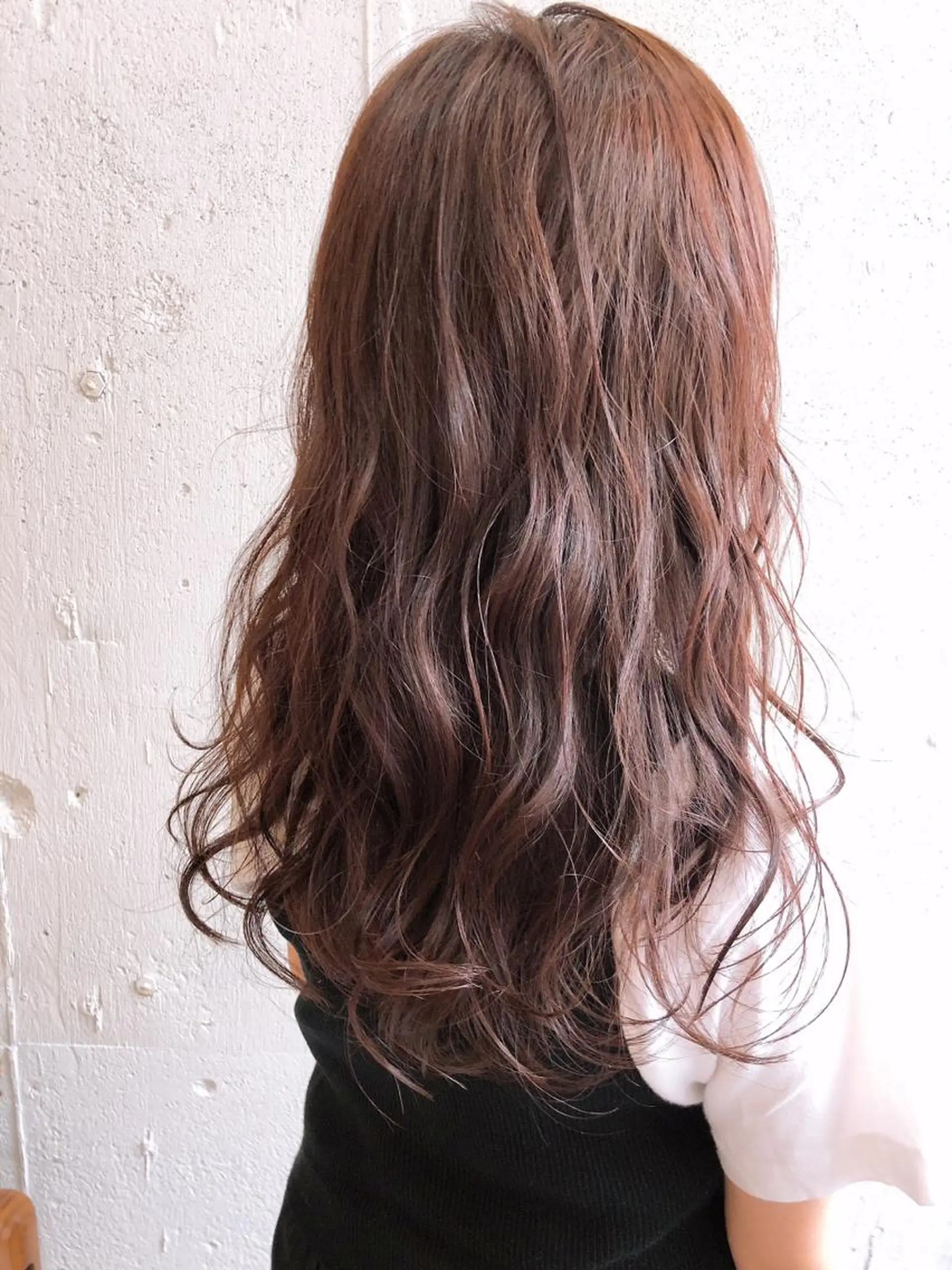 ロング カラー ブラウンカラー ピンクカラー ピンクブラウン カット ヘッドスパ ふくだ りさ【ciAo!】のヘアスタイル