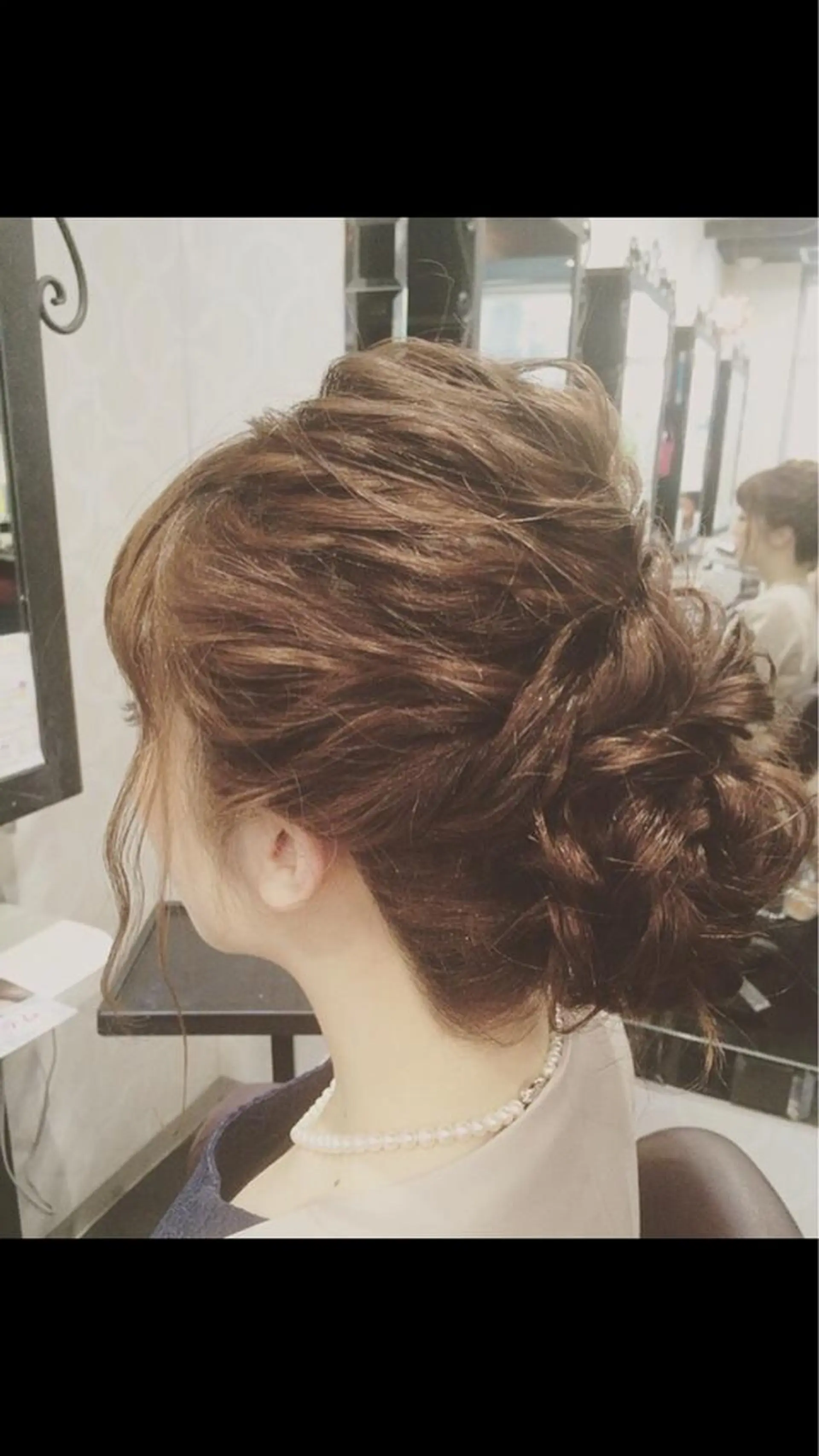 ヘアアレンジ お団子ヘア FUKO Hip's eyesのマツエク・マツパデザイン