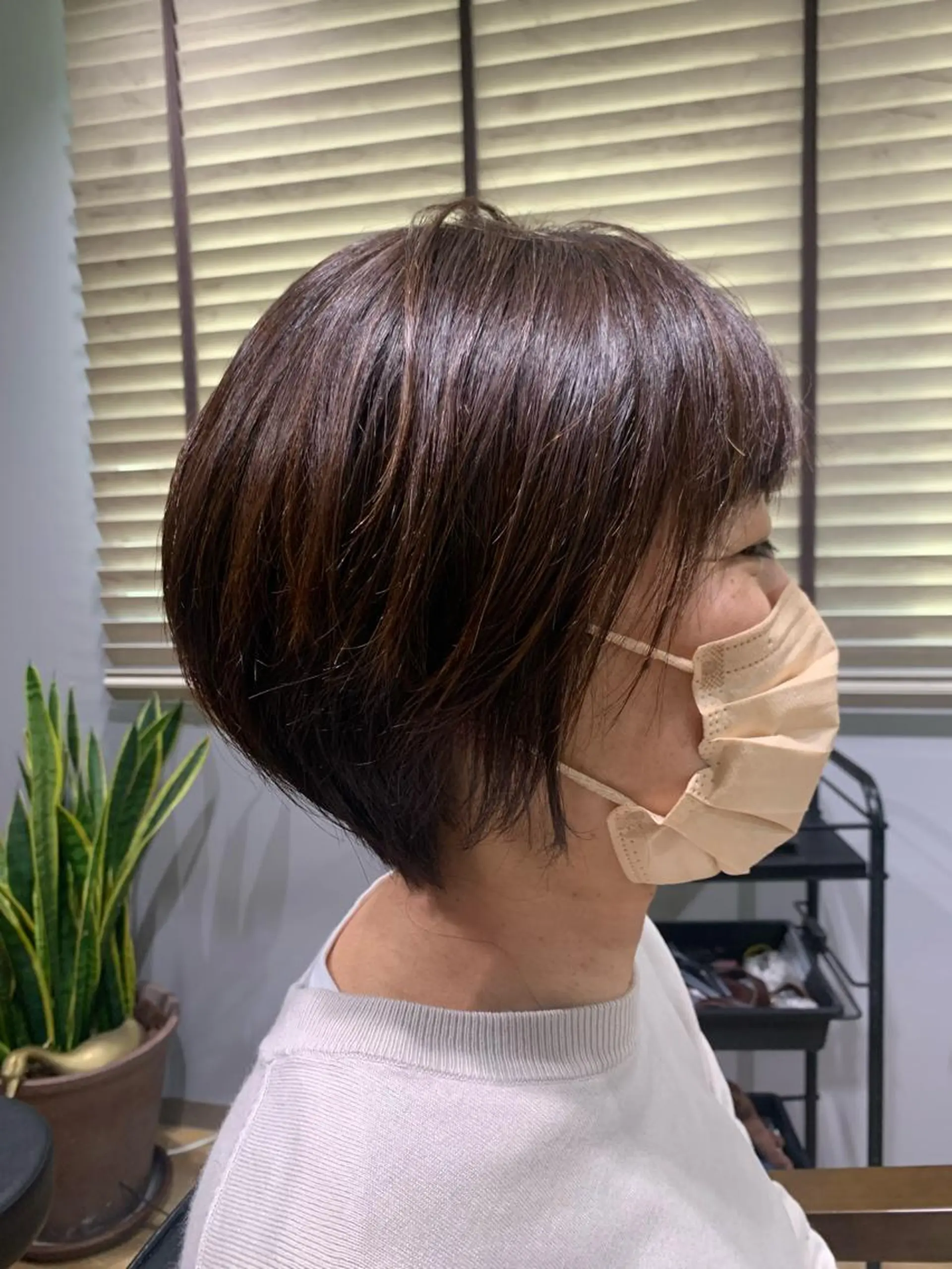 ミディアム カット ヘアカラー トリートメント 髪質改善 LIME 長野駅のヘアスタイル