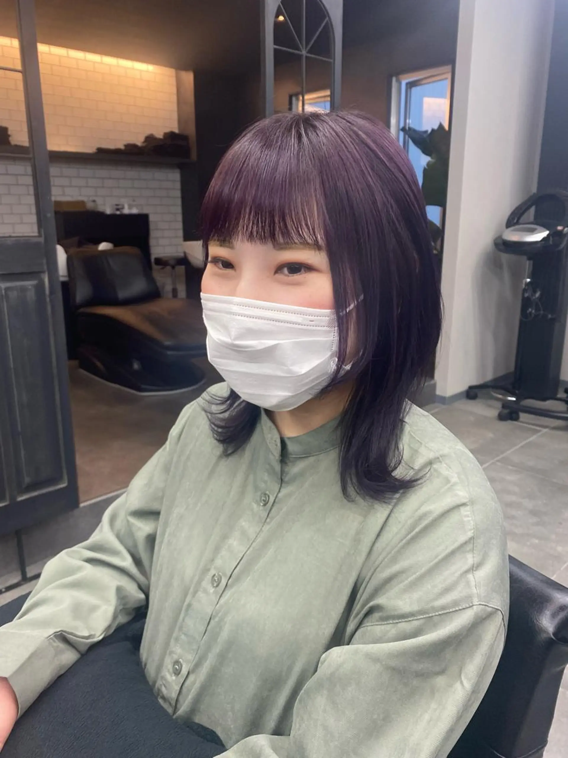 ミディアム maco 艶感ハイトーン🦋のヘアスタイル