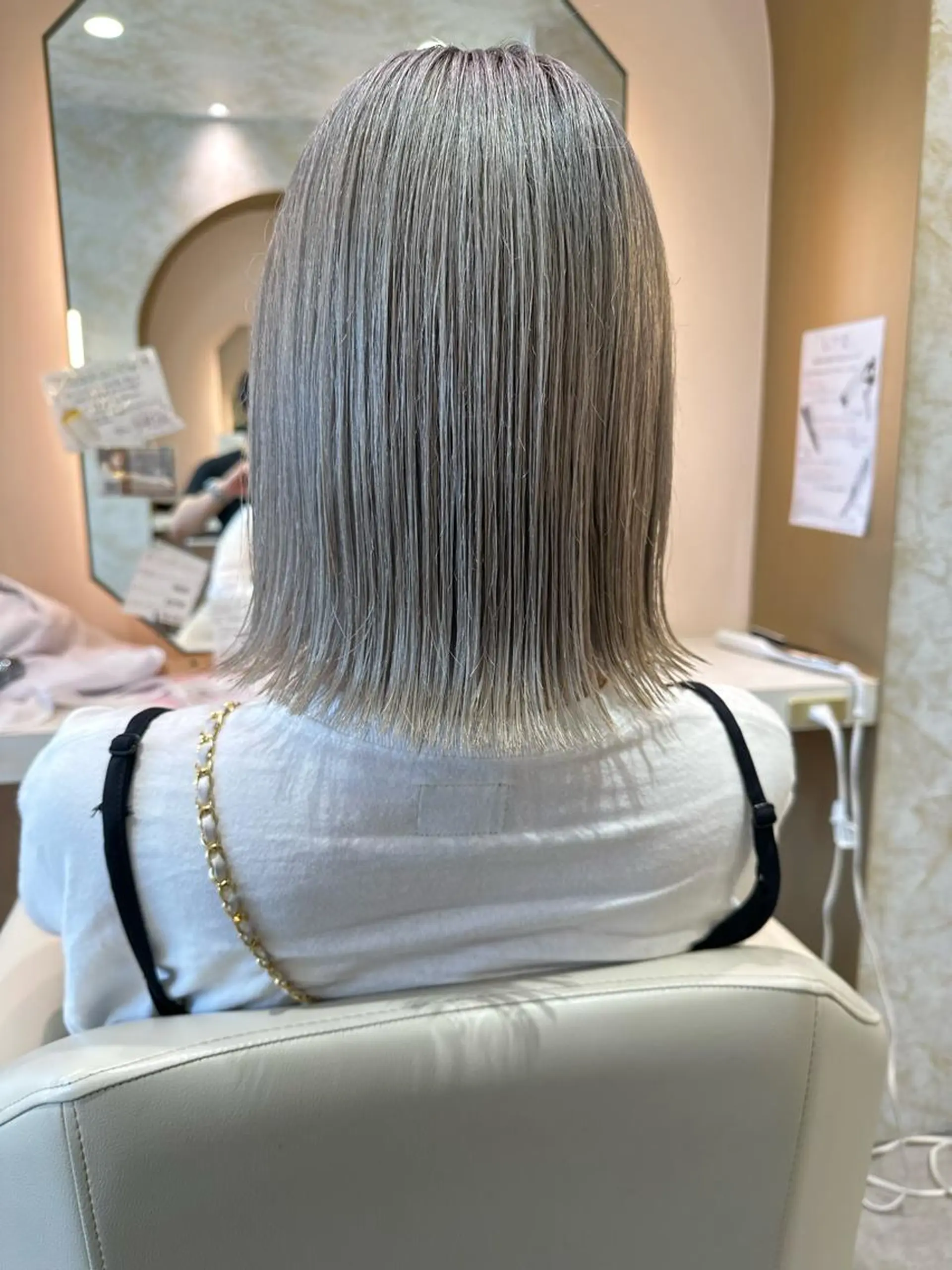 ミディアム カラー 店長/mao/ 前髪/顔周りカットのヘアスタイル