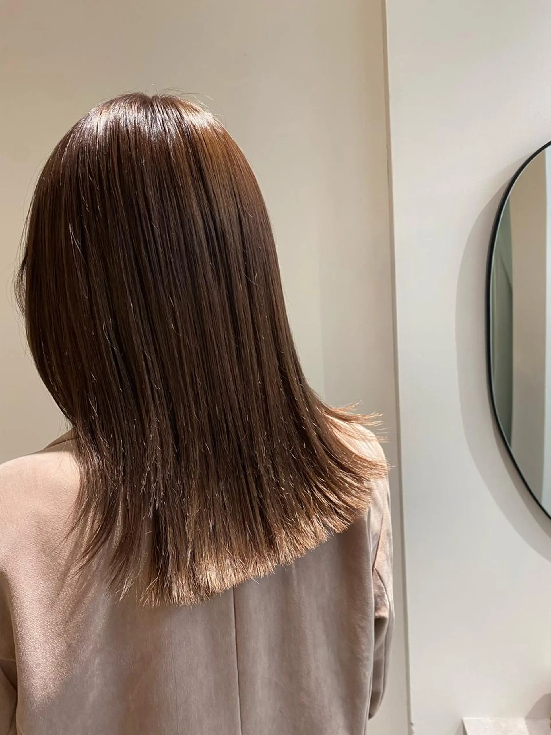 ミディアム カラー カット ヘアカラー トリートメント 似合わせ美髪ヘア✨ 天王寺．阿倍野🌈のヘアスタイル