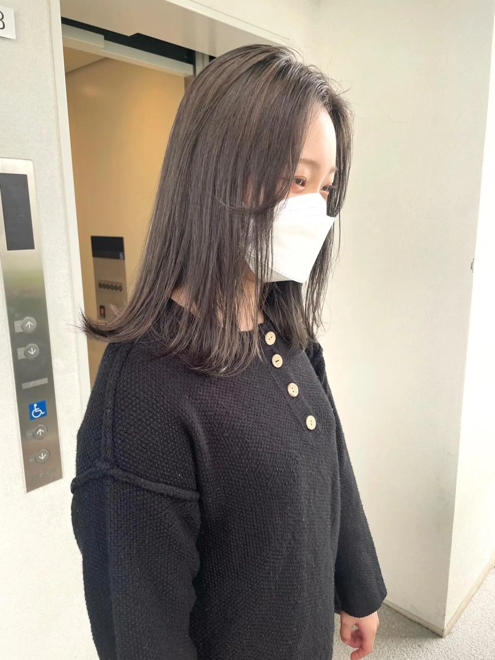 ミディアム カラー ヘアアレンジ 🌷FUKA🌷 まろやかハイトーンのヘアスタイル