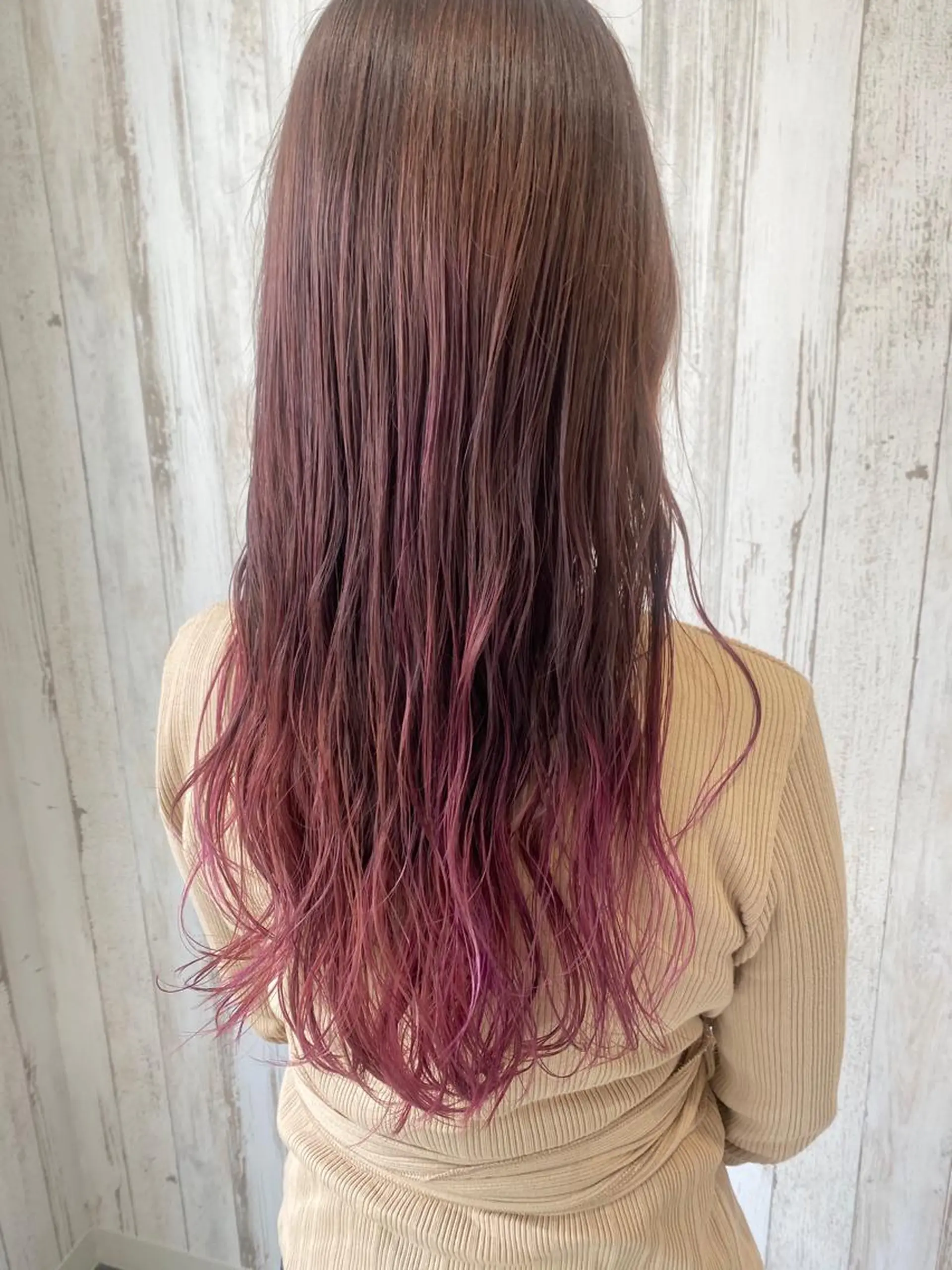 セミロング ハイライト 【髪質改善・矯正 ・ハイライト】ハナカのヘアスタイル