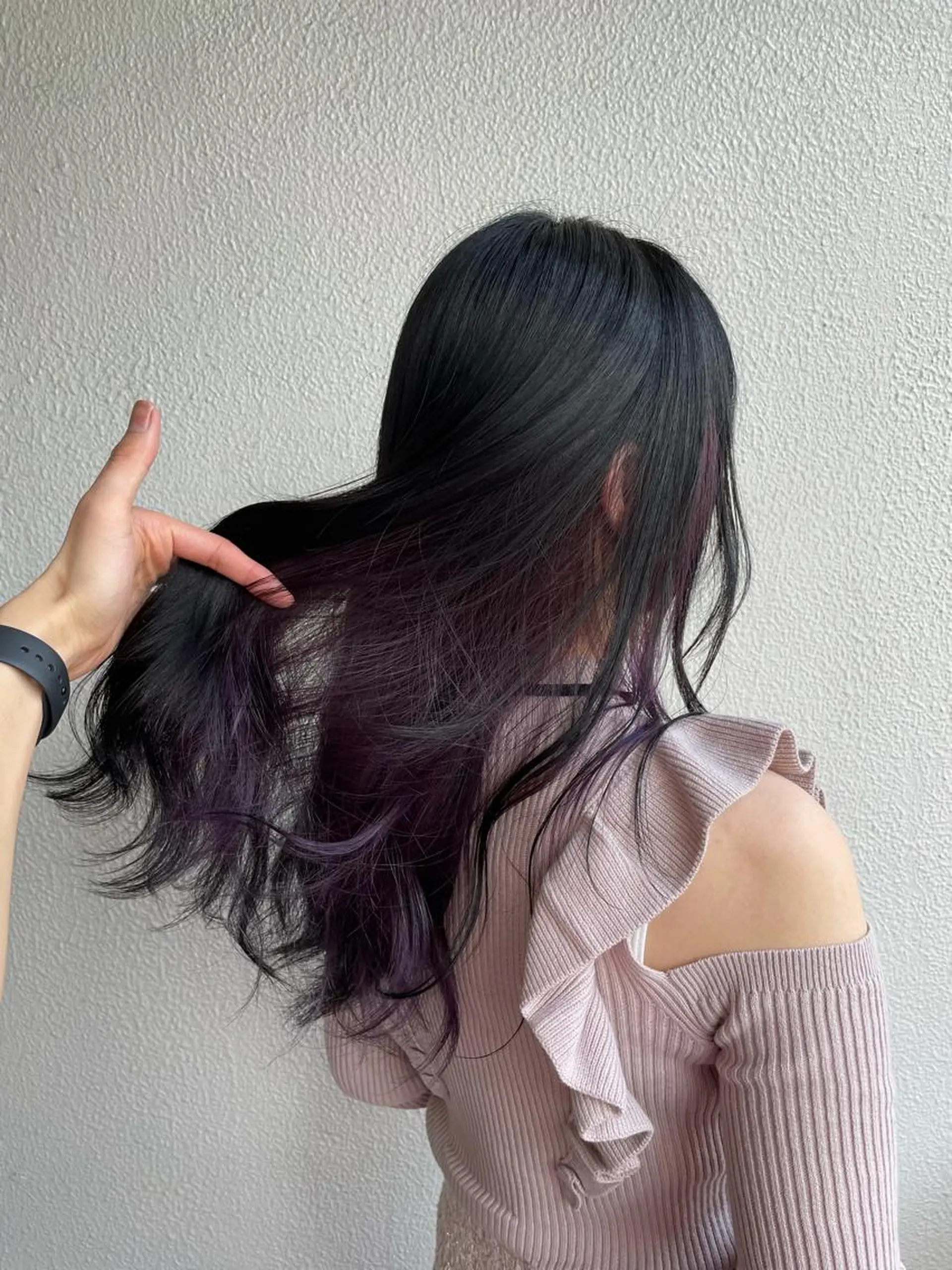 ロング カラー イヤリングカラー インナーカラー ラベンダーカラー パープルカラー ベージュカラー💖 やすひろのヘアスタイル