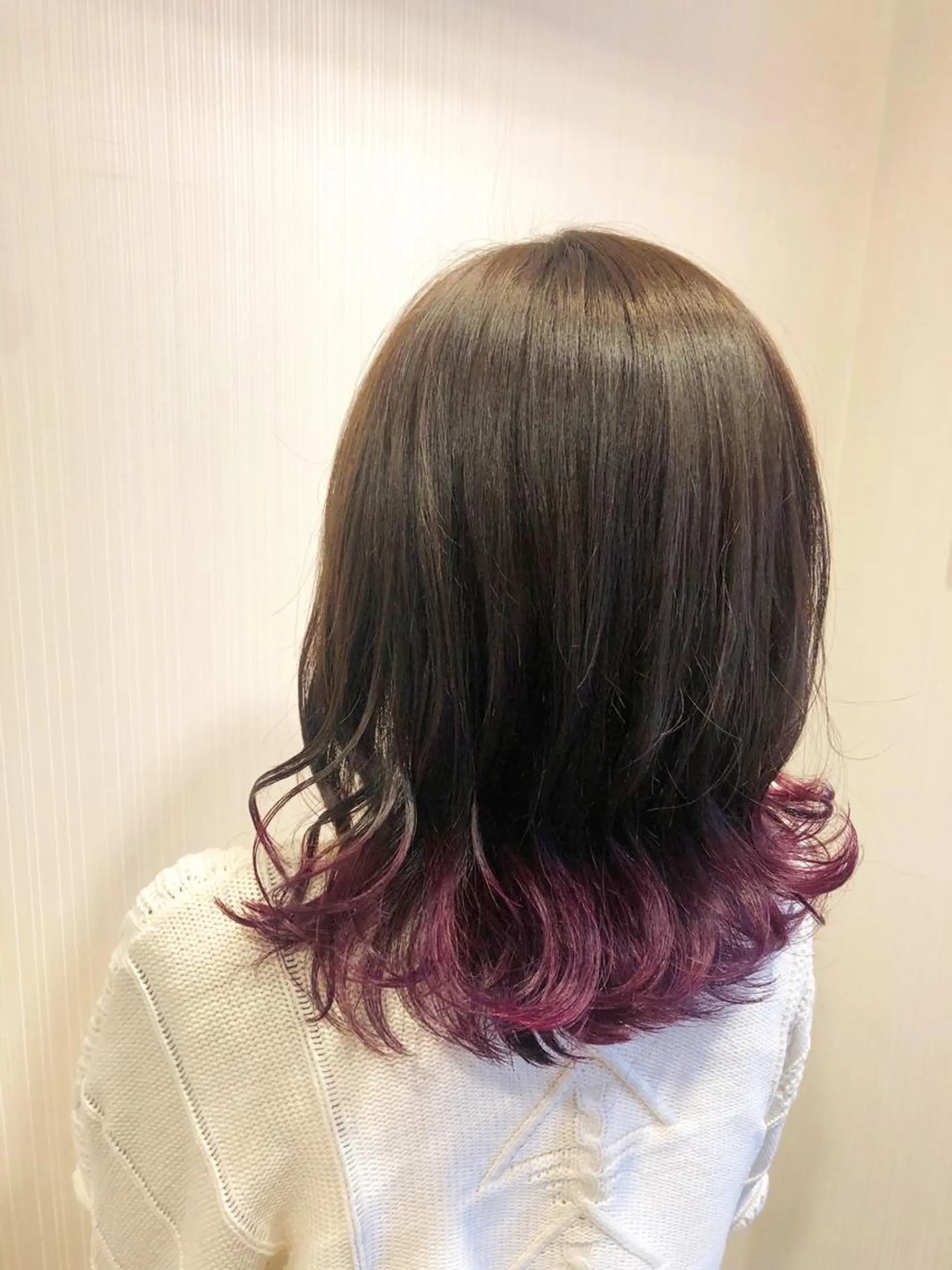 ミディアム カラー ヘアカラー 新井 友菜のヘアスタイル