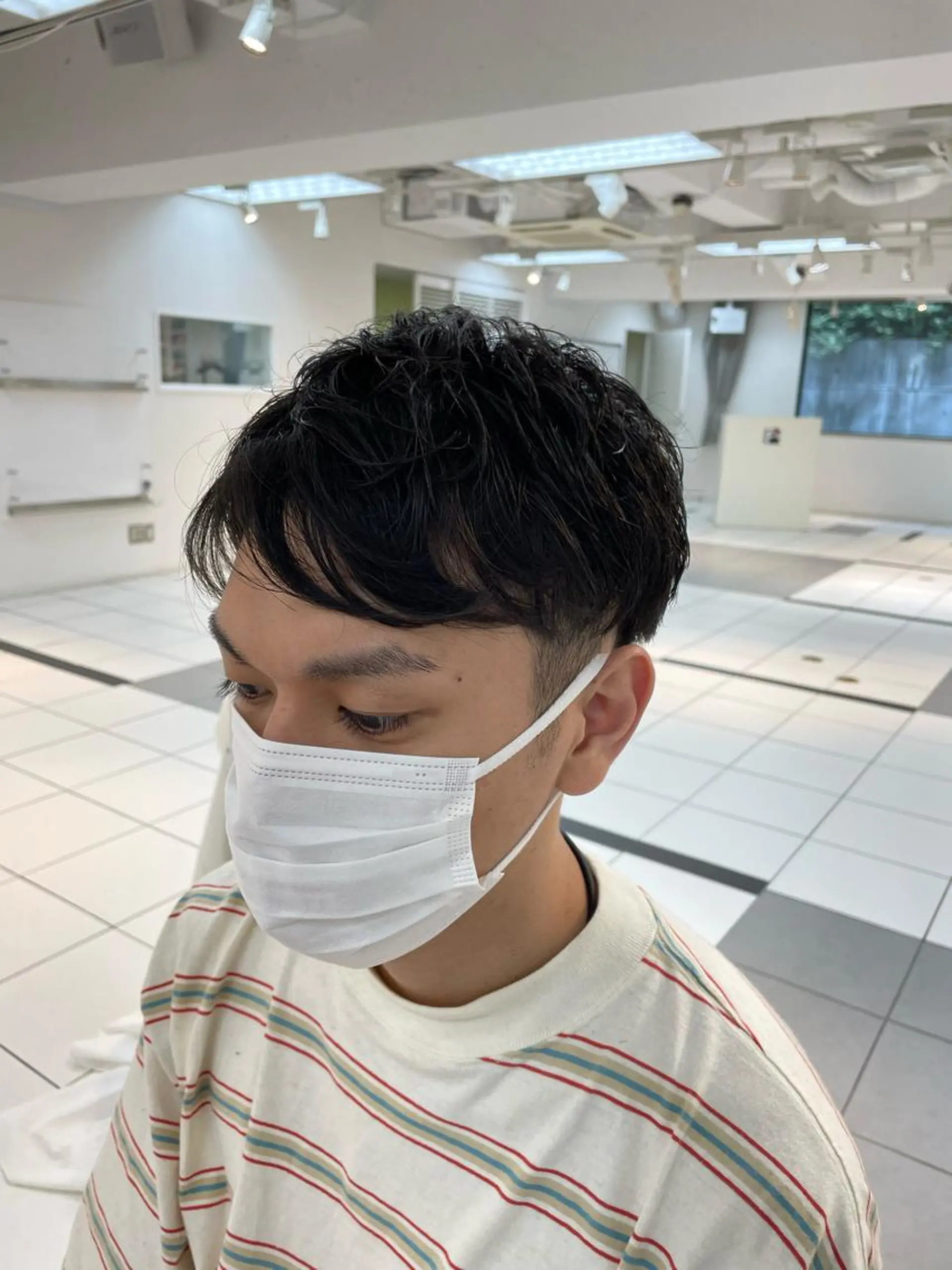 パーマ メンズ 🐬脱白髪染めカラー 清水大世🐬のヘアスタイル