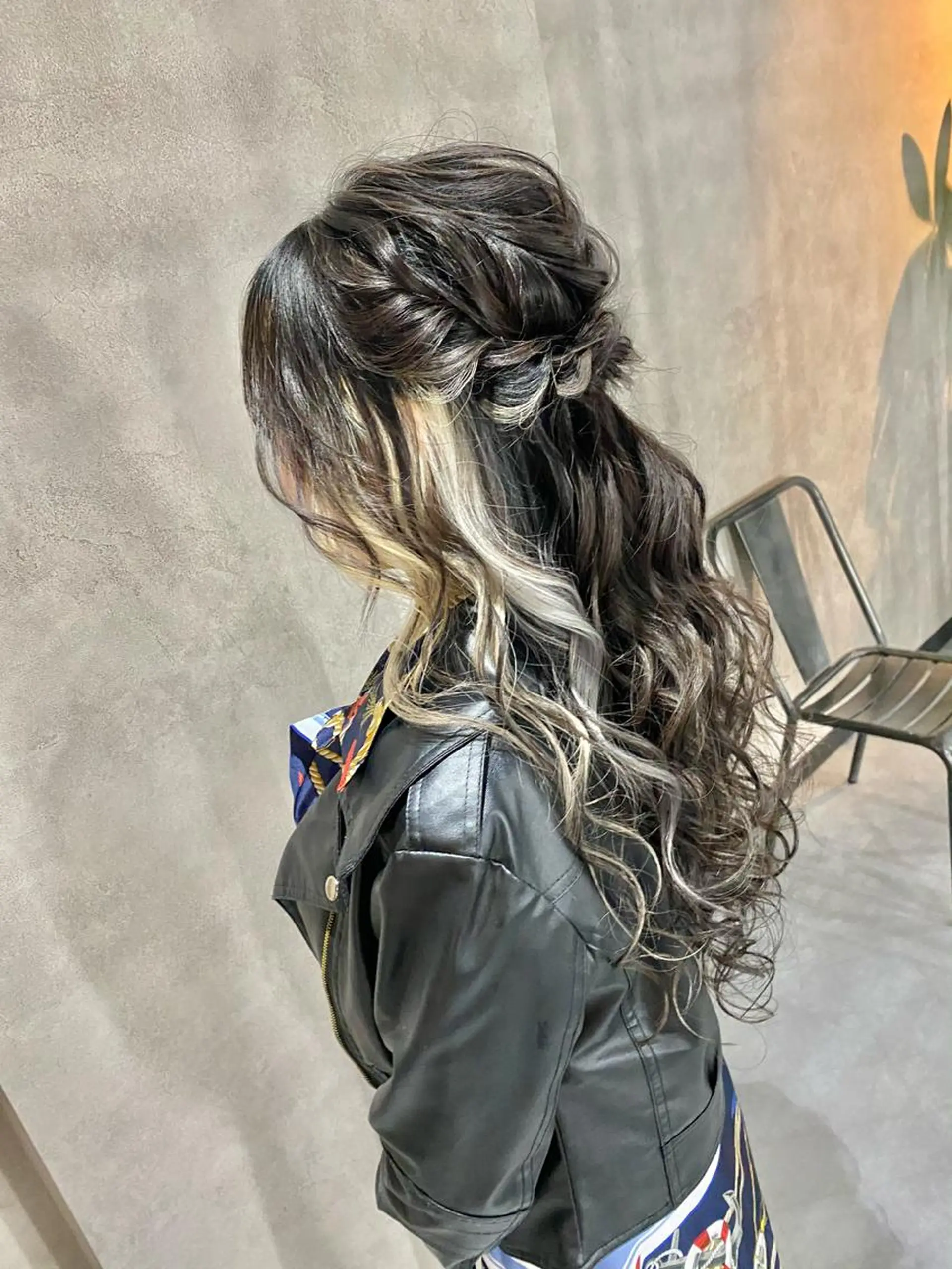 ロング ヘアアレンジ ハーフアップ 大天使 まいめろのヘアスタイル