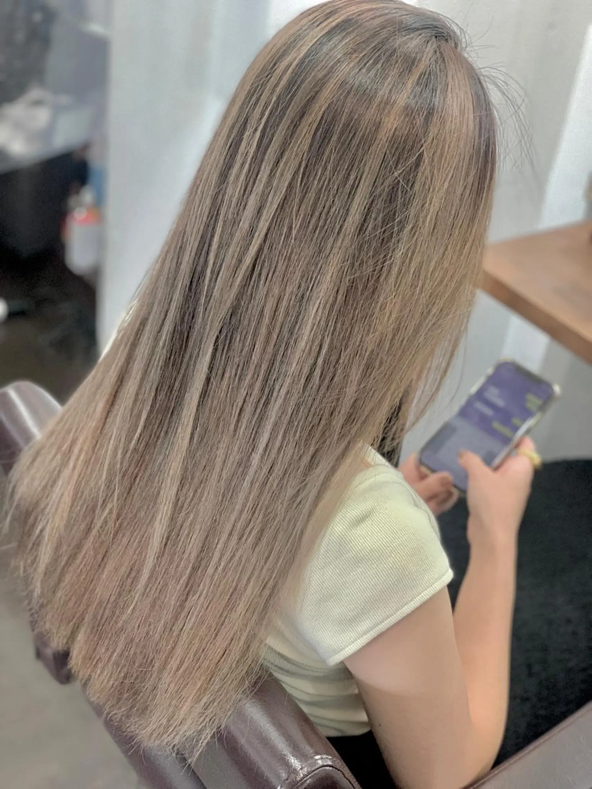 ロング 髪質改善 レイヤーカット トリートメント ヘアカラー ブリーチ毛に縮毛矯正 ✨カラー✨山田 正幸のヘアスタイル