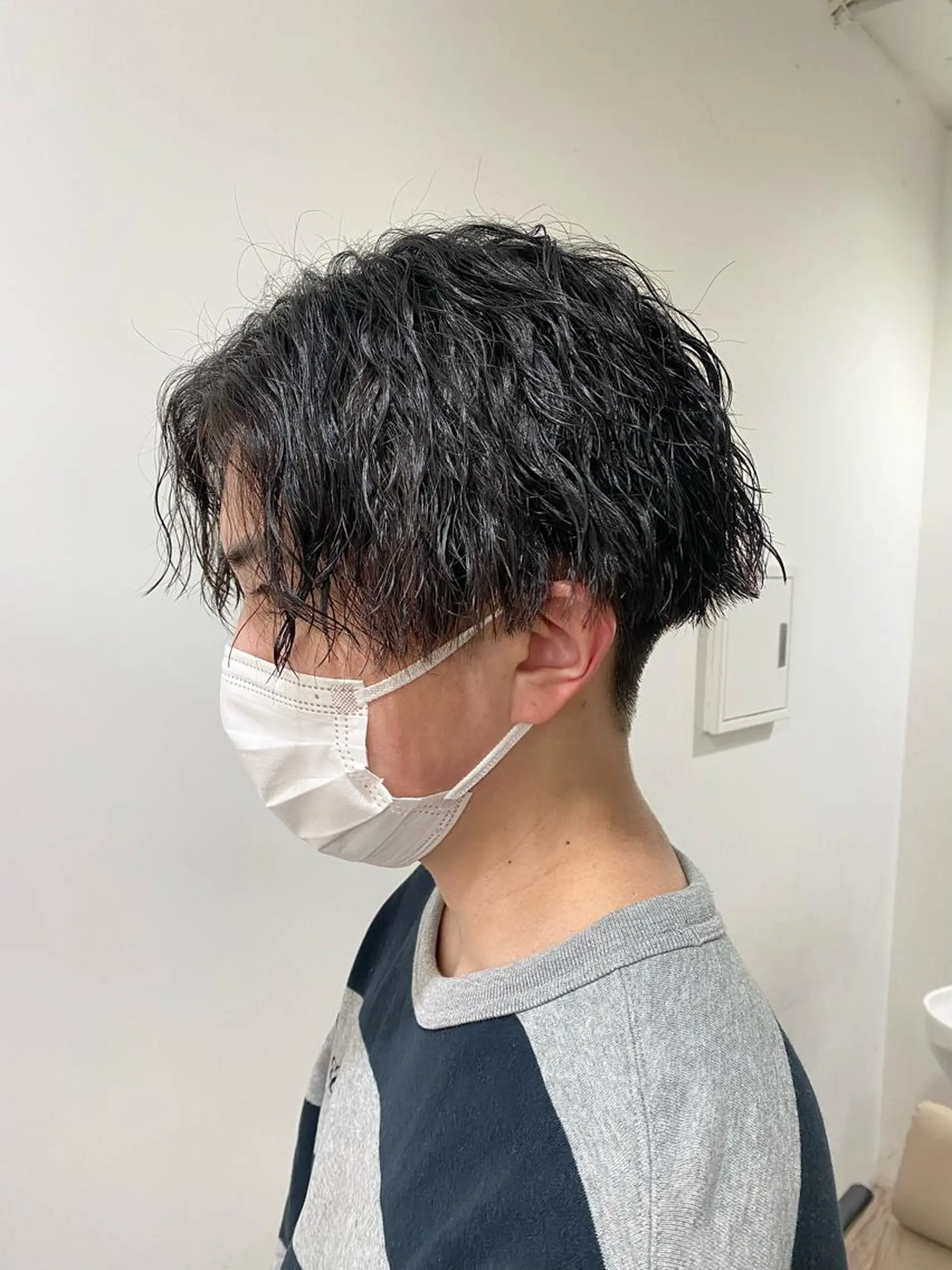 メンズ カット パーマ たなか もえなのヘアスタイル
