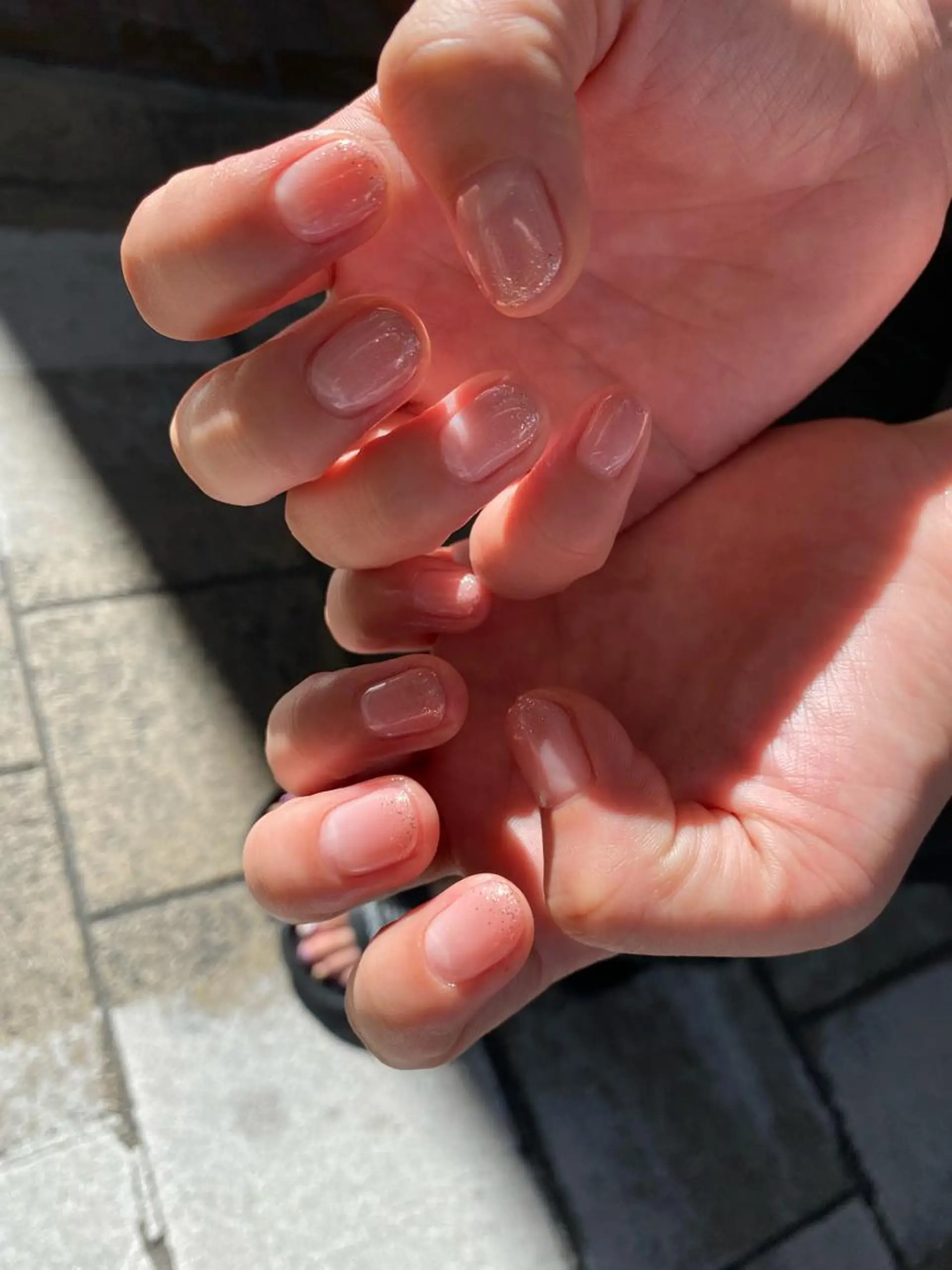 ネイル グラデーション ラメ(グリッター) ハンドネイル フットネイル nailsalon ∞ ﾐｶﾅﾙ ∞のネイルデザイン