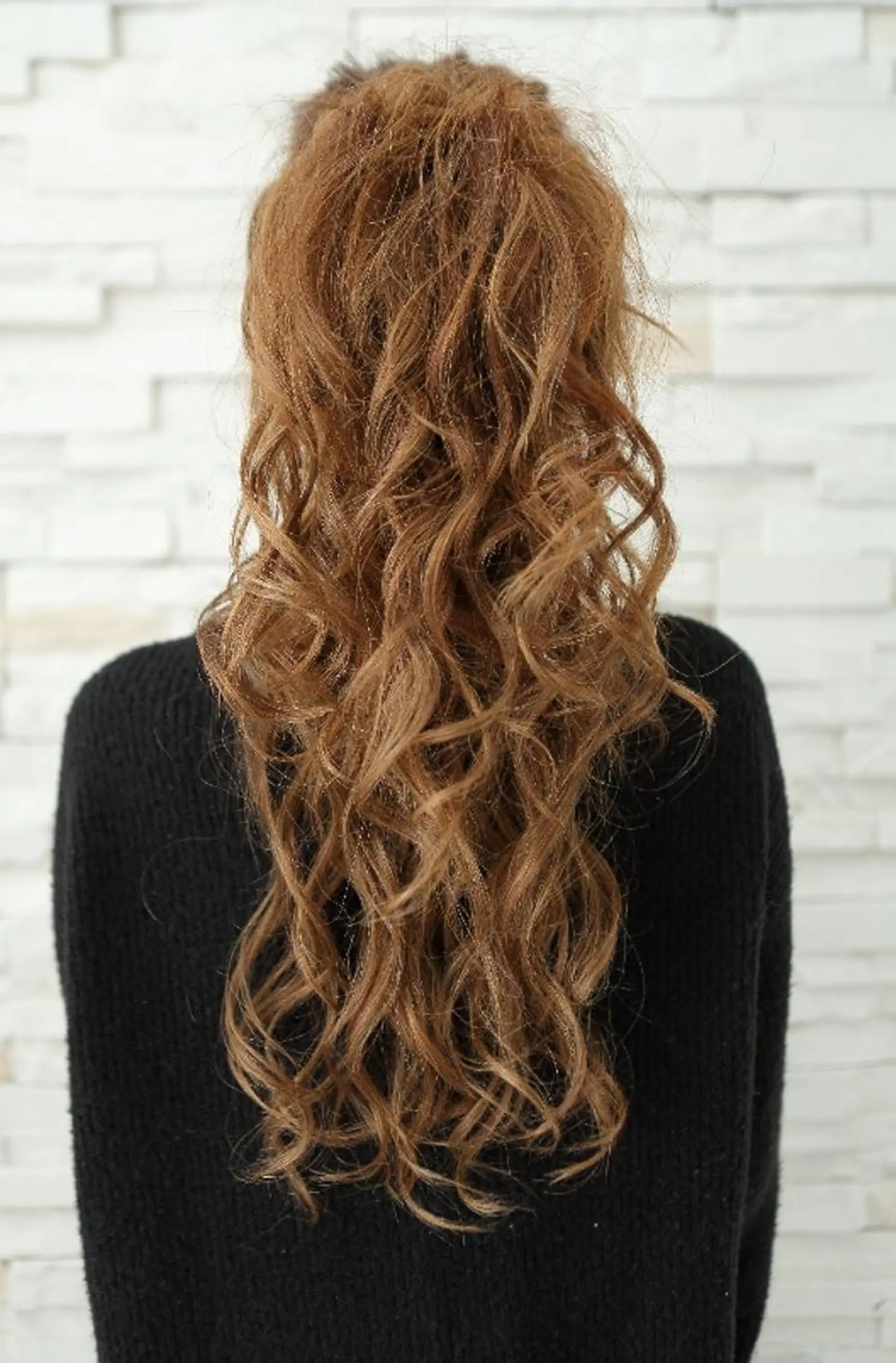 セミロング カラー パーマ ヘアアレンジ チビ編み込みエクステ シールEXどぅ〜すのヘアスタイル