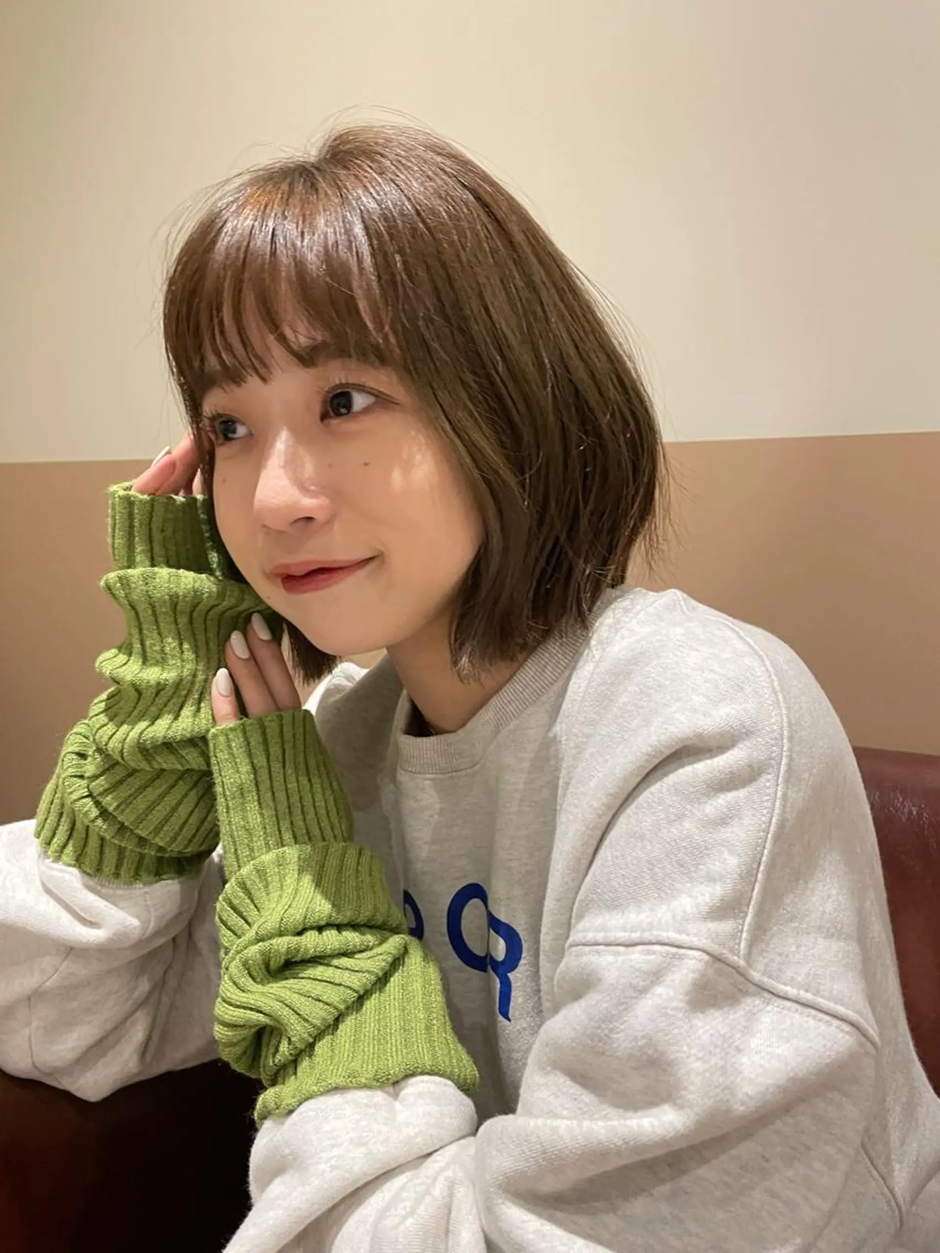 ミディアム カラー 【完全個室】髪質改善 暖色カラー/山崎唯奈のヘアスタイル