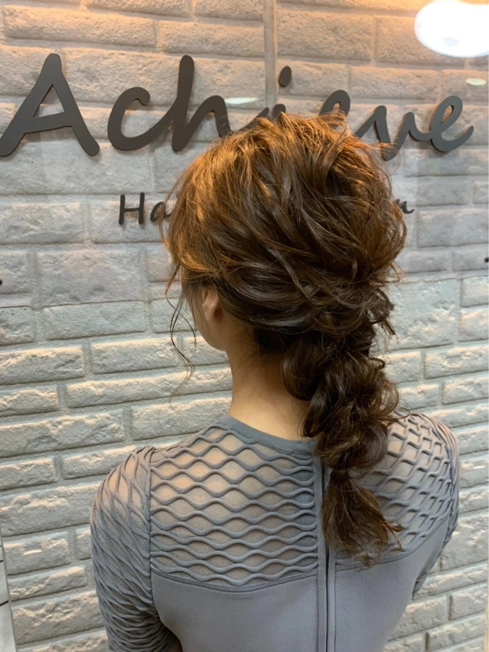 セミロング ヘアアレンジ Achieve 三ノ宮のヘアスタイル