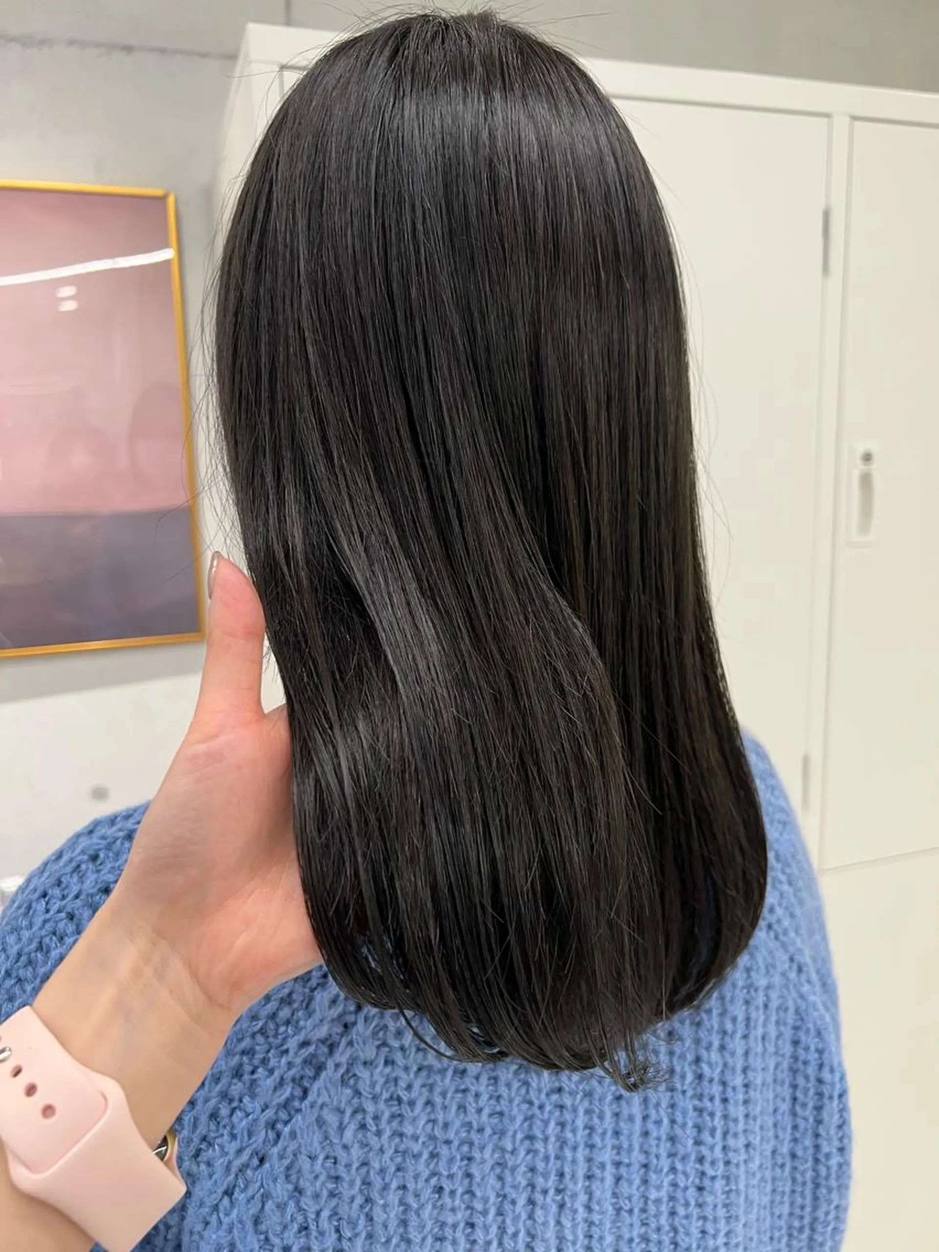 セミロング カラー ブリーチ 透明感カラー ダークグレー ブリーチなしカラー 韓国風ヘア カット ヘアカラー トリートメント 韓国ヘア☁️ mitsukiのヘアスタイル