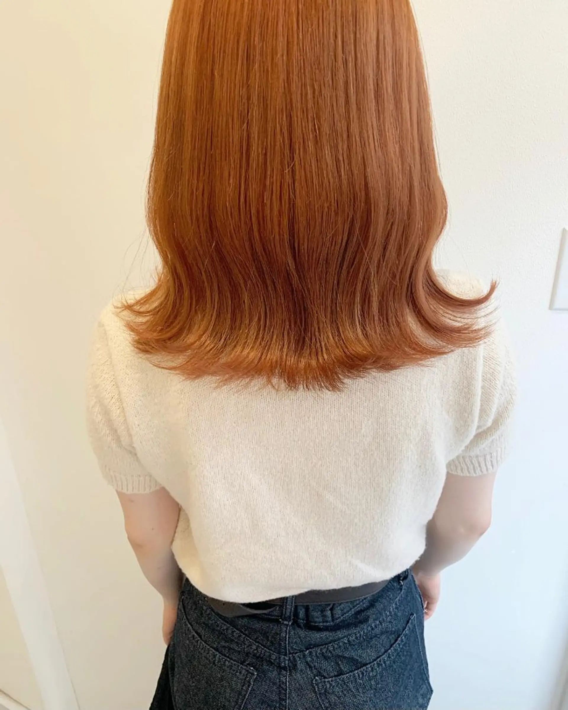 ミディアム カラー ベージュカラー ブリーチ ブラウンカラー ケアブリーチ ダブルカラー カット ヘアカラー MARU パーマ/レイヤーのヘアスタイル