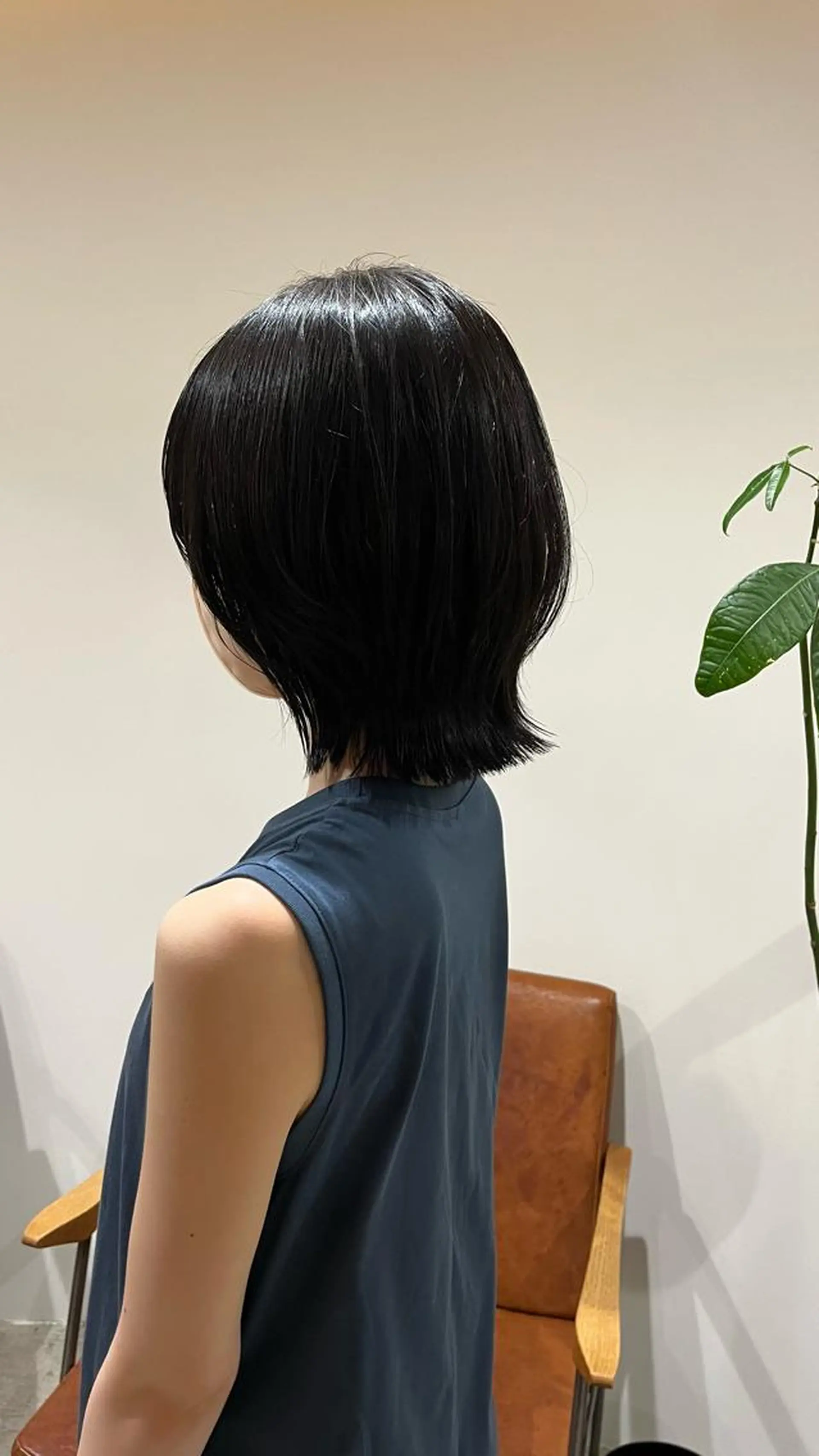 ミディアム 切りっぱなしボブ ボブ レイヤーカット 梅田美容室/カット /Maoのヘアスタイル