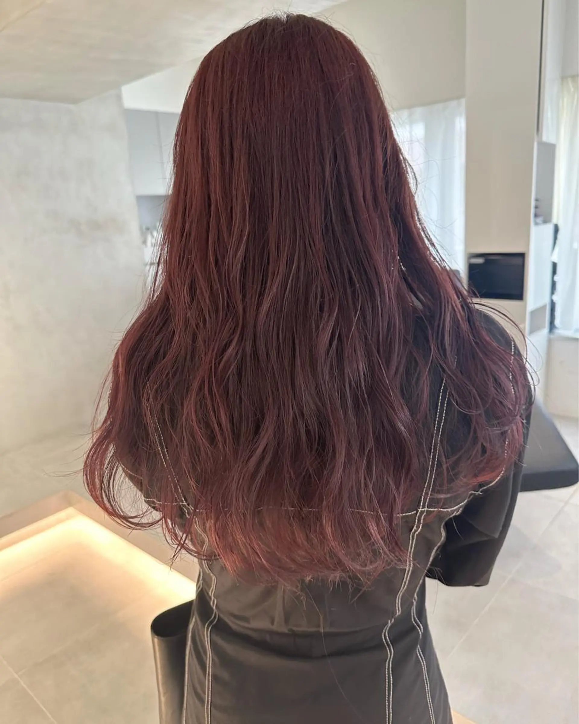 ロング カラー 透明感カラー ラベンダーカラー ピンクカラー ピンクラベンダー ヘアカラー オリーブ透明感カラー 表参道/MIKUのヘアスタイル