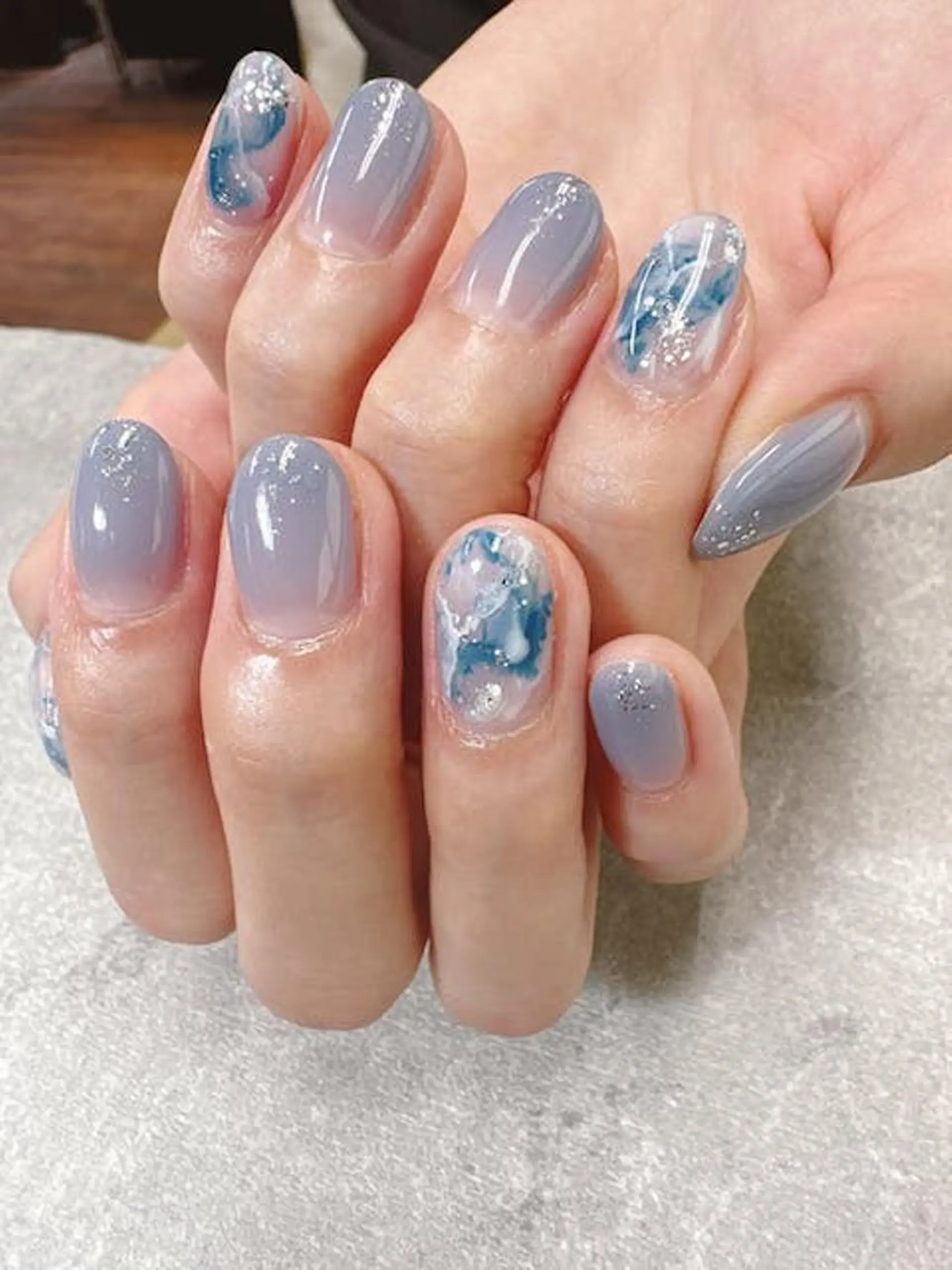 ネイル フットネイル フレンチネイル ジェルネイル ガラスフレンチ グラデーション ハンドネイル ハンドケア FASTNAIL PLUS 新宿店のネイルデザイン
