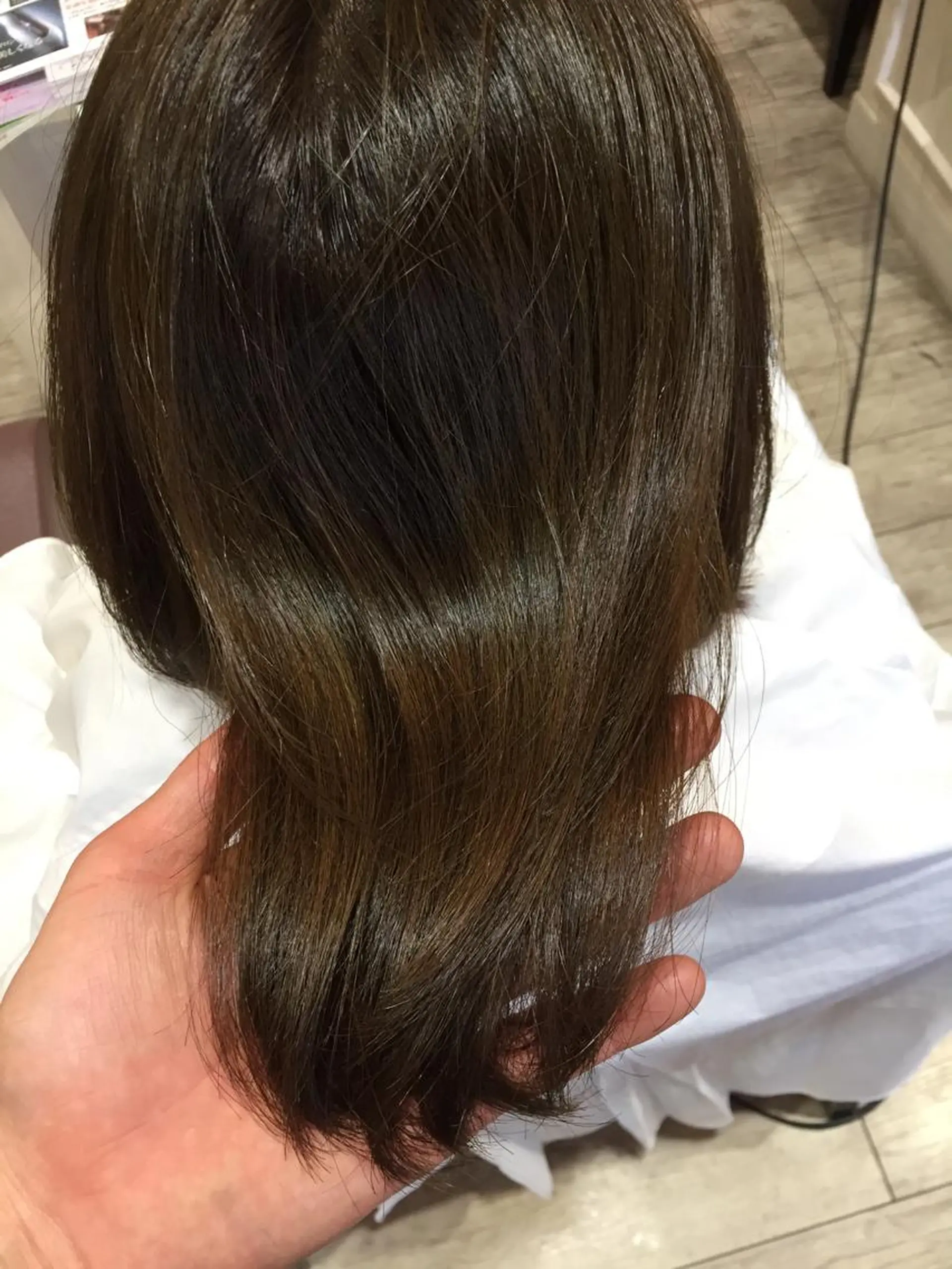 ミディアム カラー 髪質改善/痛ませ ないカラー/西村航大のヘアスタイル