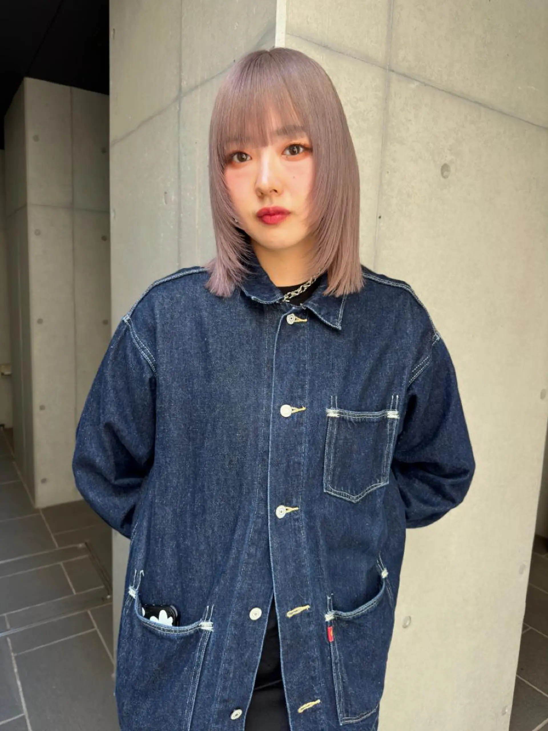 ミディアム カラー カット ヘアカラー トリートメント 似合わせウルフ/ レイヤー/山本祐輔のヘアスタイル