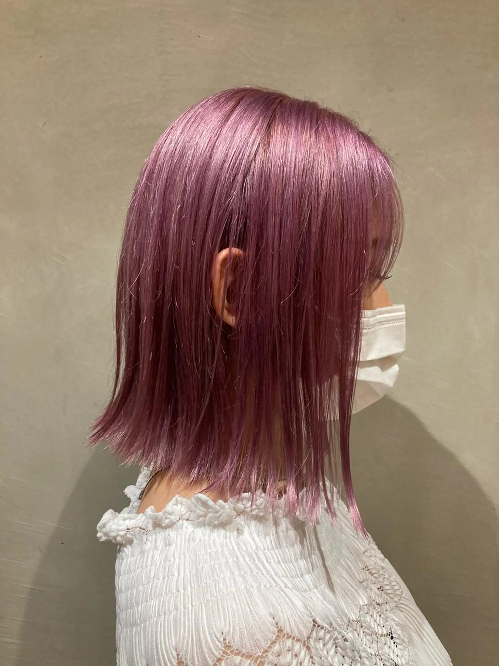 ミディアム カラー ハイトーンカラー ピンクカラー ヘアカラー 髪質改善/痛ませ ないカラー/西村航大のヘアスタイル