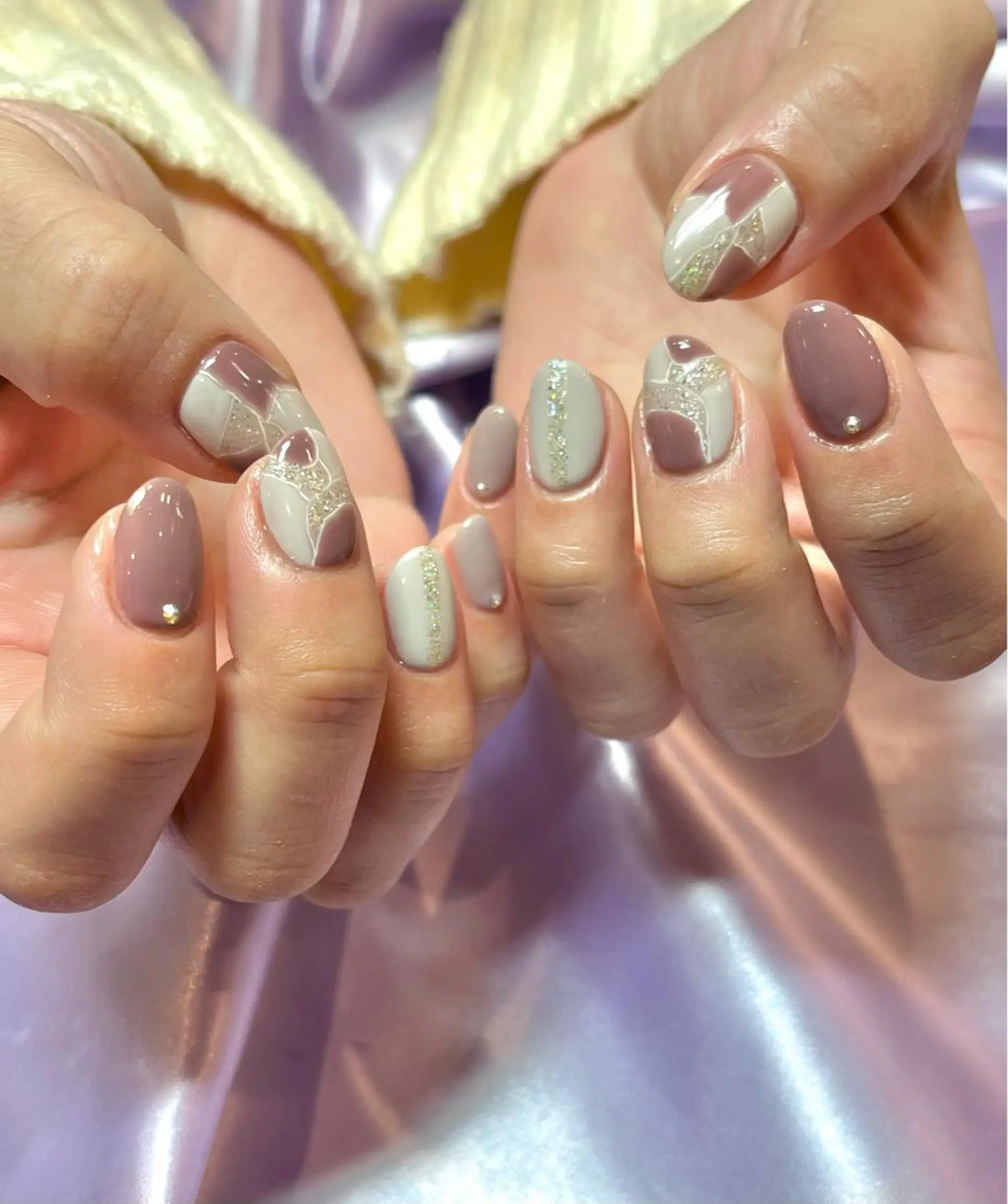 ネイル ガーリー キラキラネイル ラメ(グリッター) オフィスネイル ピンク Para Sol nail　Maoのネイルデザイン