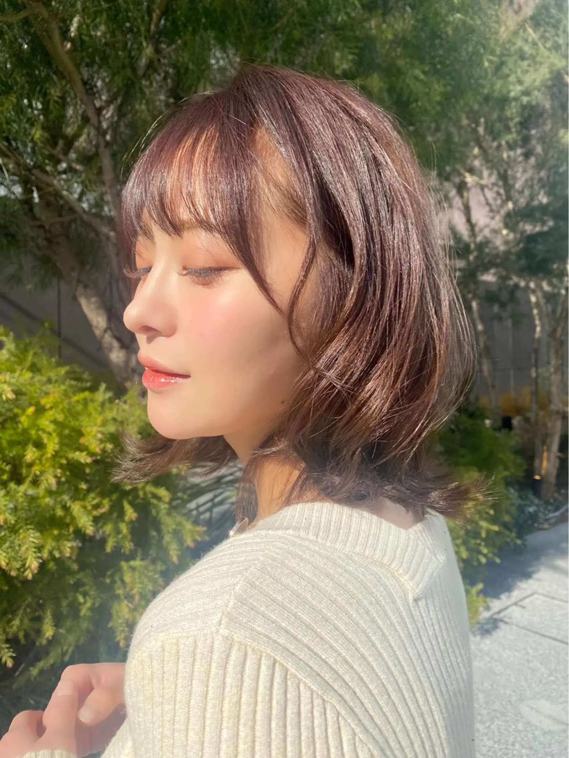 ミディアム ミディアムレイヤー レイヤーカット ヘアカラー トリートメント ヘアセット ✨似合わせカラー 阿部賢✨のヘアスタイル