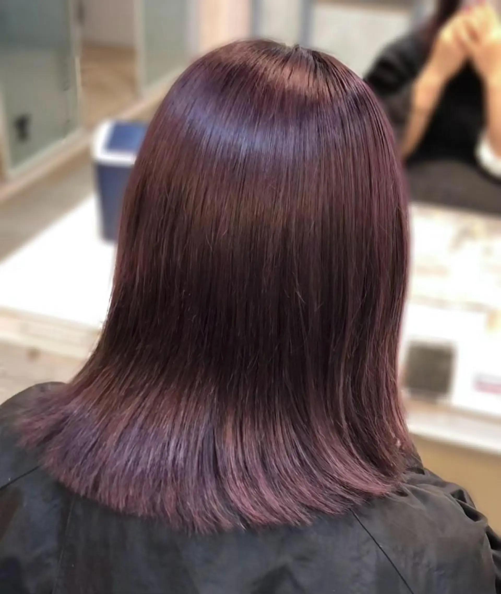 セミロング カラー カシス 🍓女性専用サロン/ こころ🍓のヘアスタイル