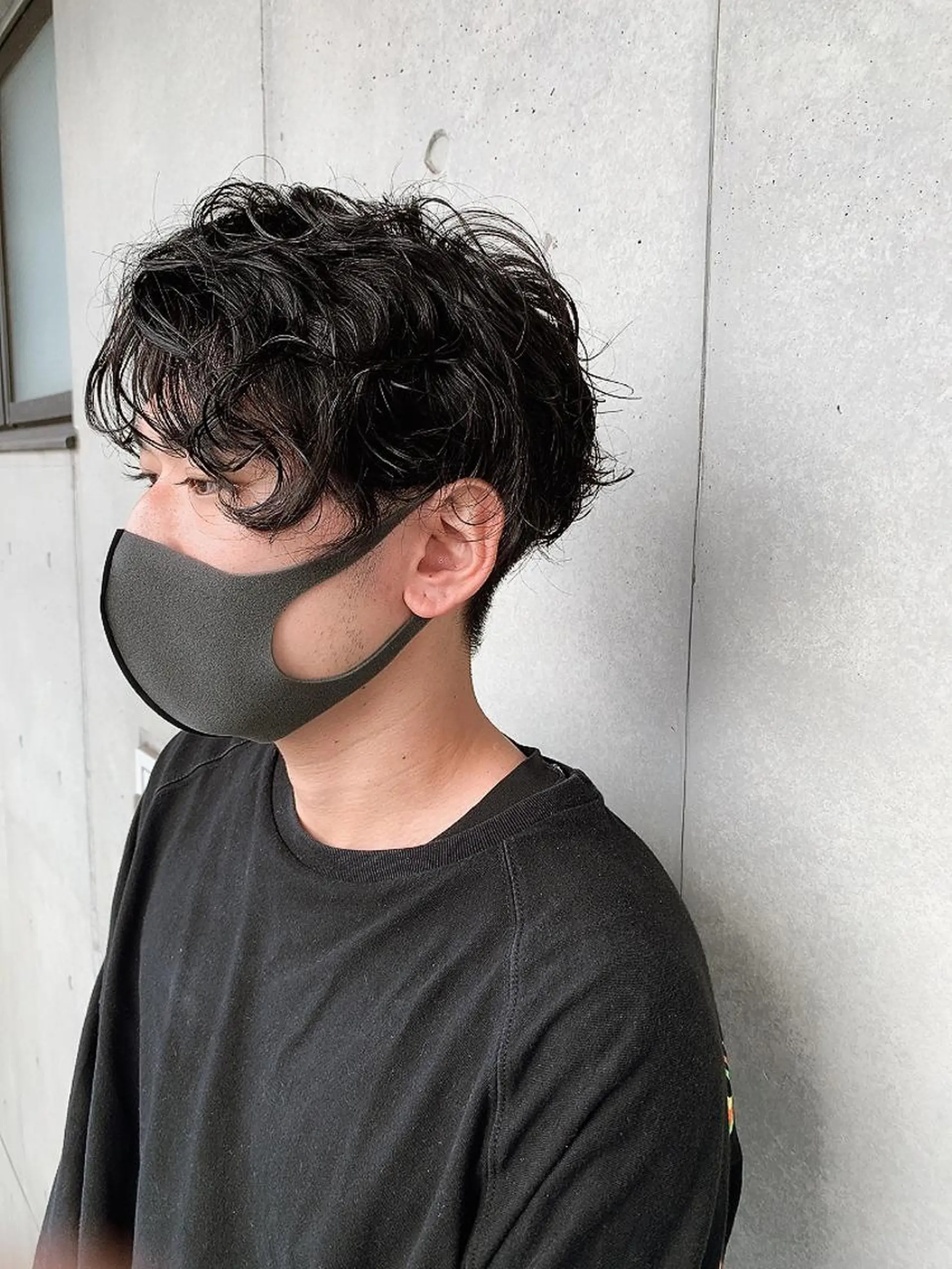 ショート パーマ メンズ カット パーマ 難波 勝哉のヘアスタイル