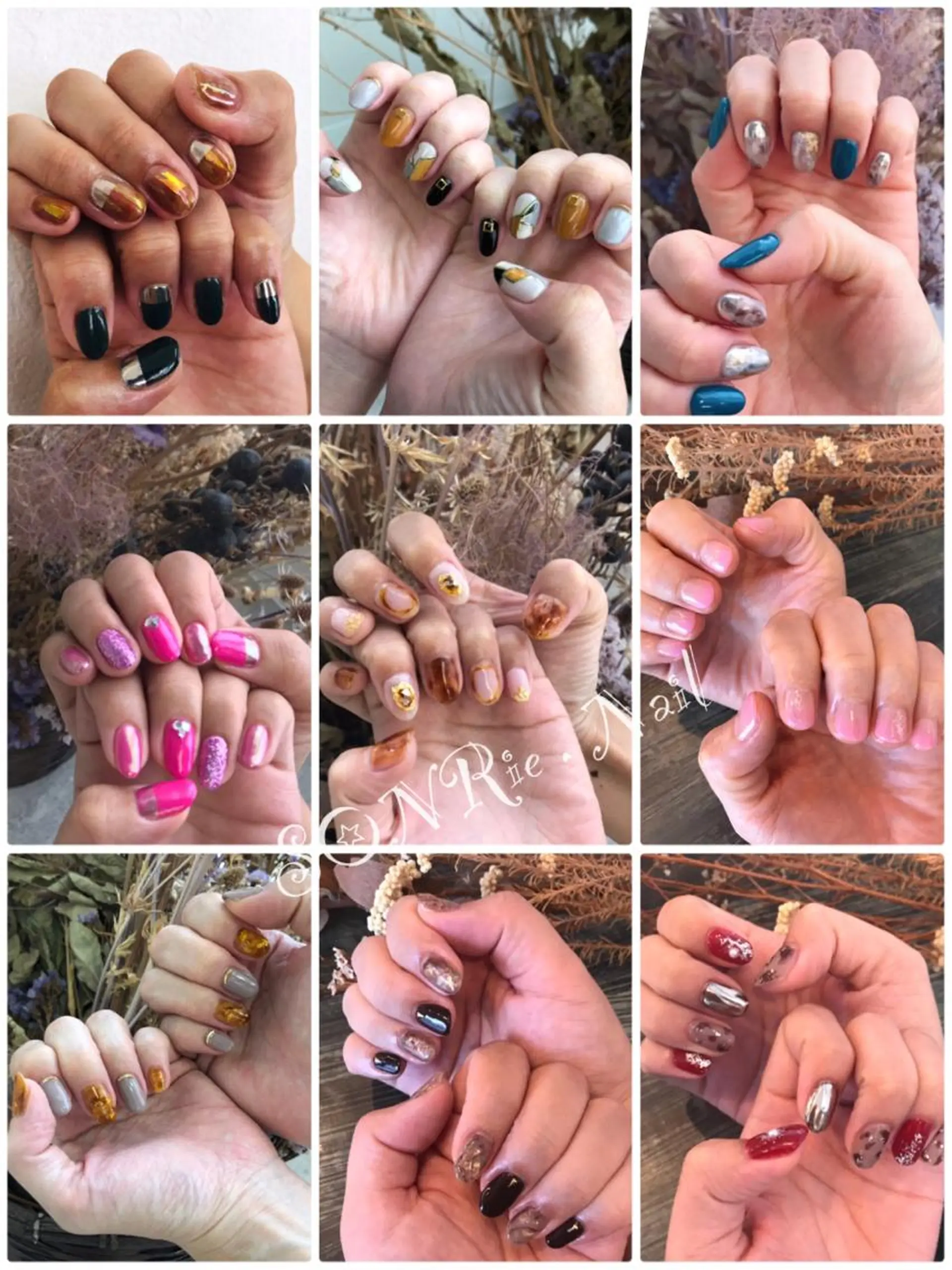 ネイル アートネイル ブルー ジェルネイル スカルプネイル 豊橋美容院 ソンリエのヘアスタイル