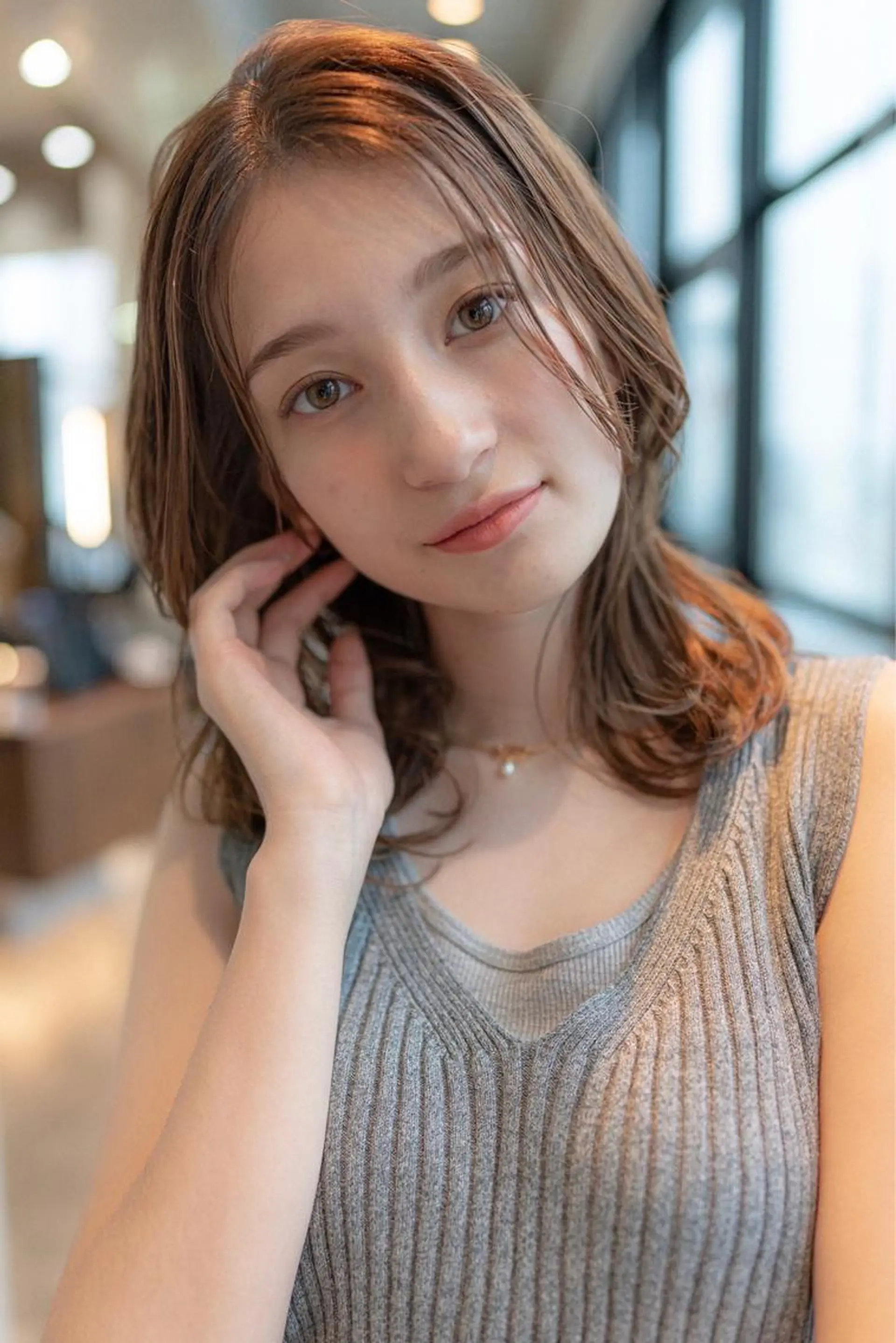 ミディアム カラー カット ヘアカラー トリートメント 🉐レイヤー/塩見 弘樹🉐渋谷のヘアスタイル