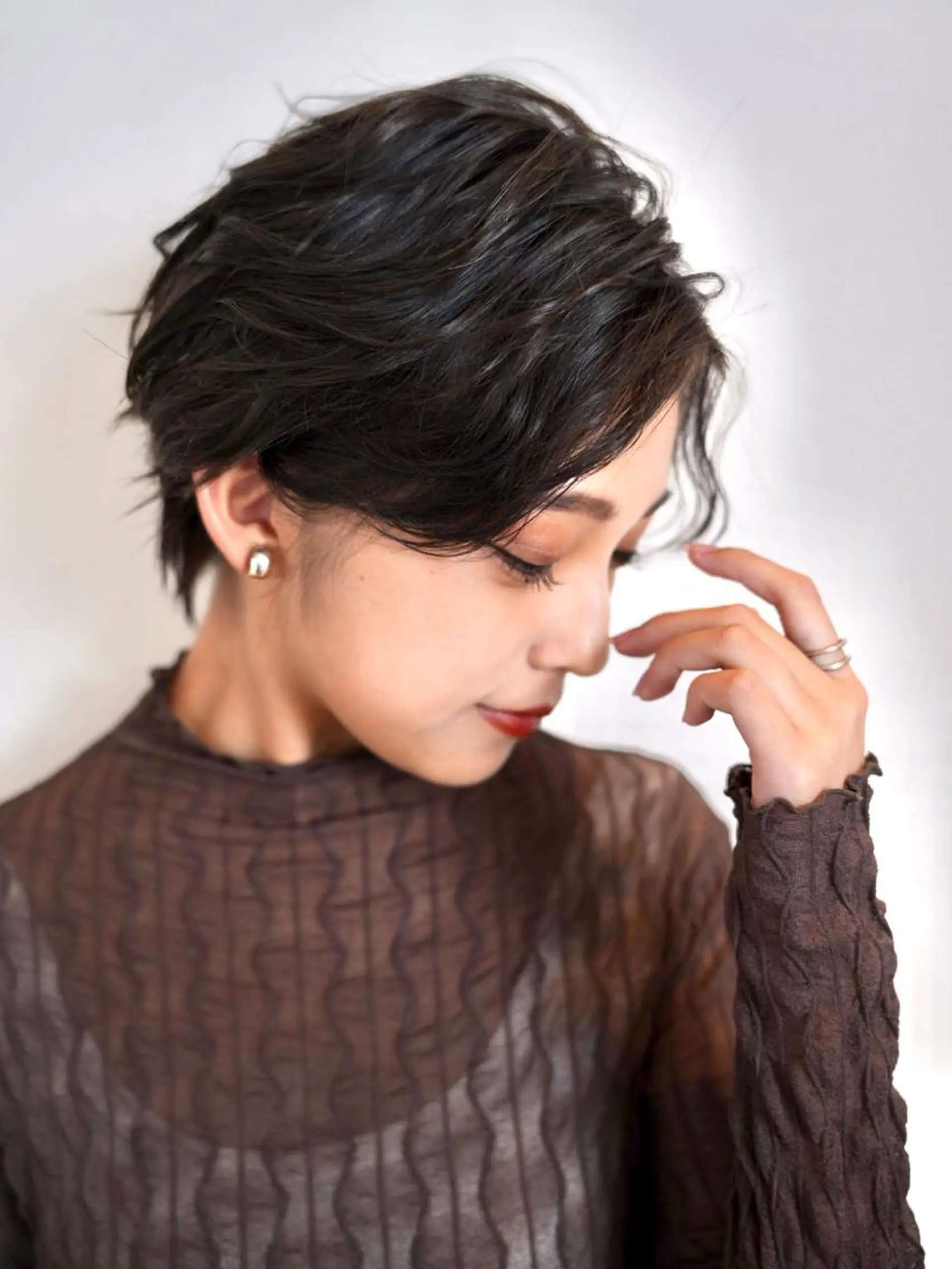 ショート カット ヘアカラー 福森 みずきのヘアスタイル
