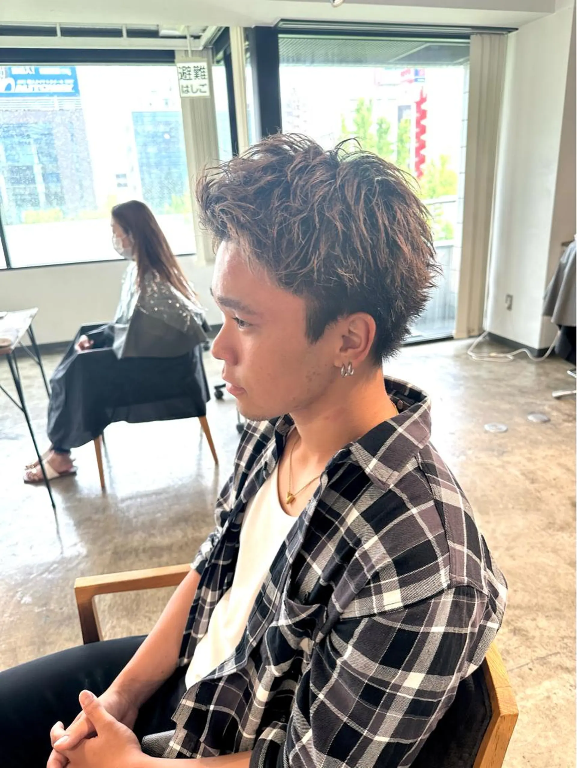 メンズ メンズパーマ スパイキーショート メンズツイストパーマ 波巻きパーマ ツイストパーマ カット 骨格補正施術/メンズ 専門美容師/YUYAのヘアスタイル